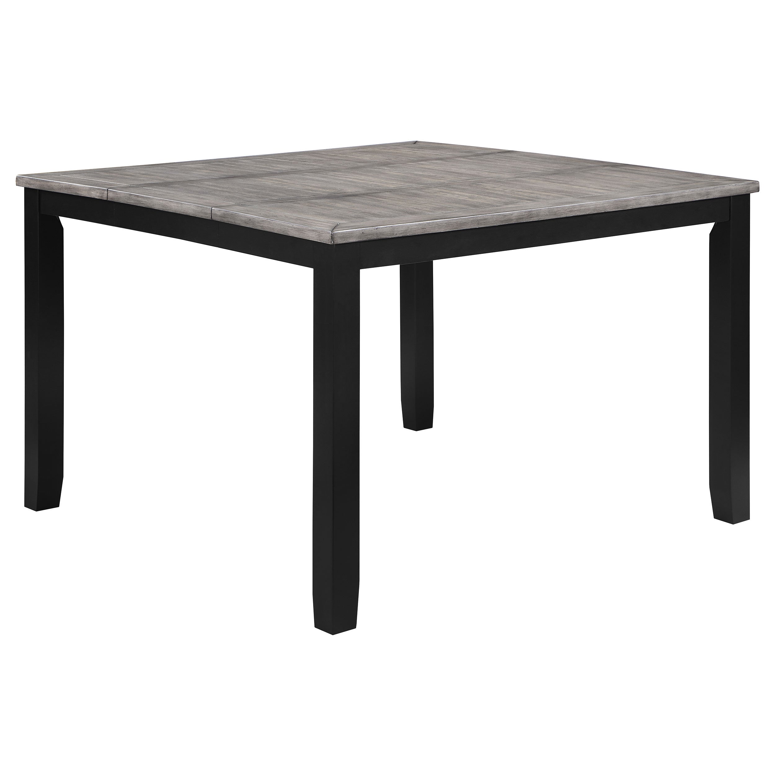 Elodie  Counter Height Dining Table Set with Extension Leaf Grey and Black