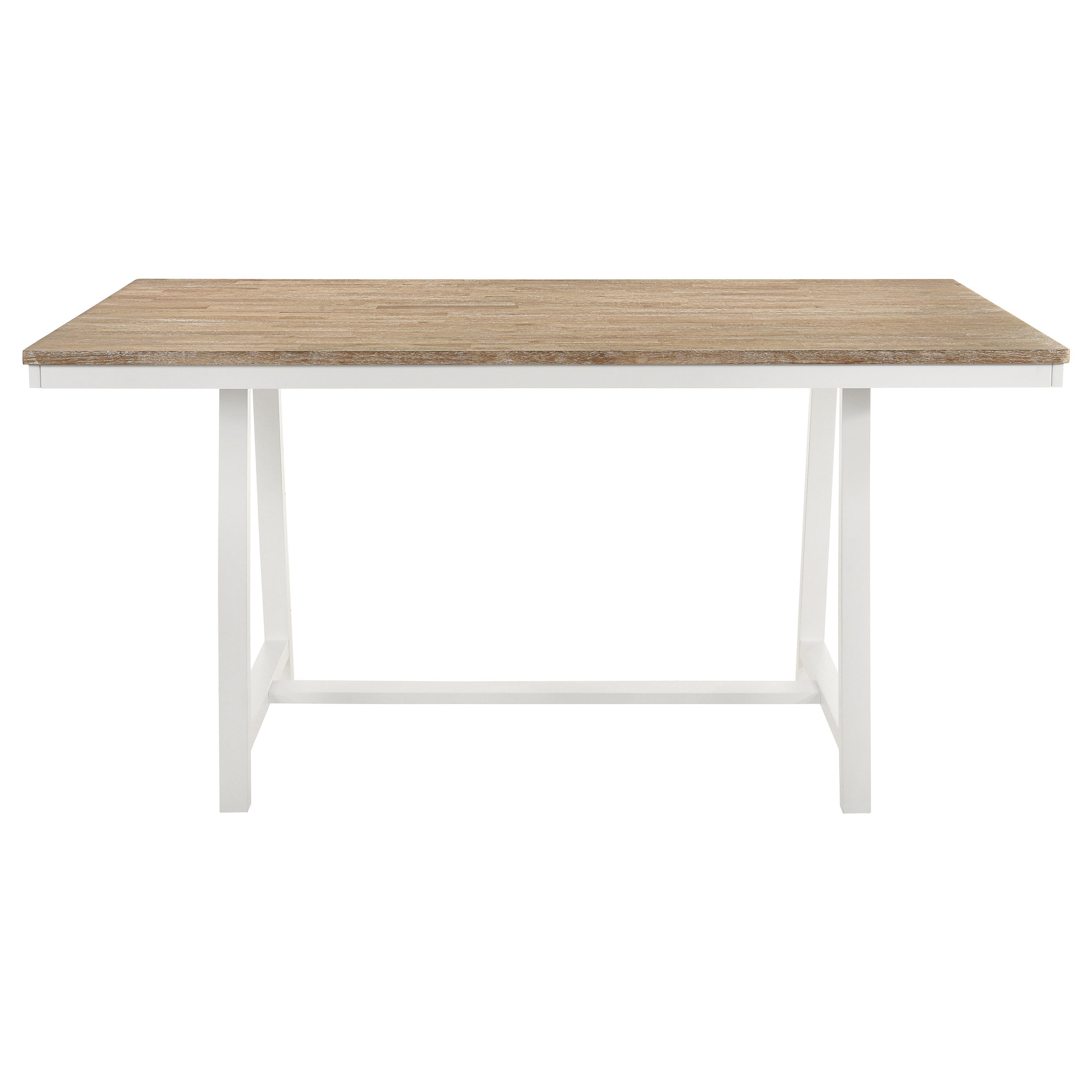 Hollis Rectangular Counter Height Dining Table Brown and White