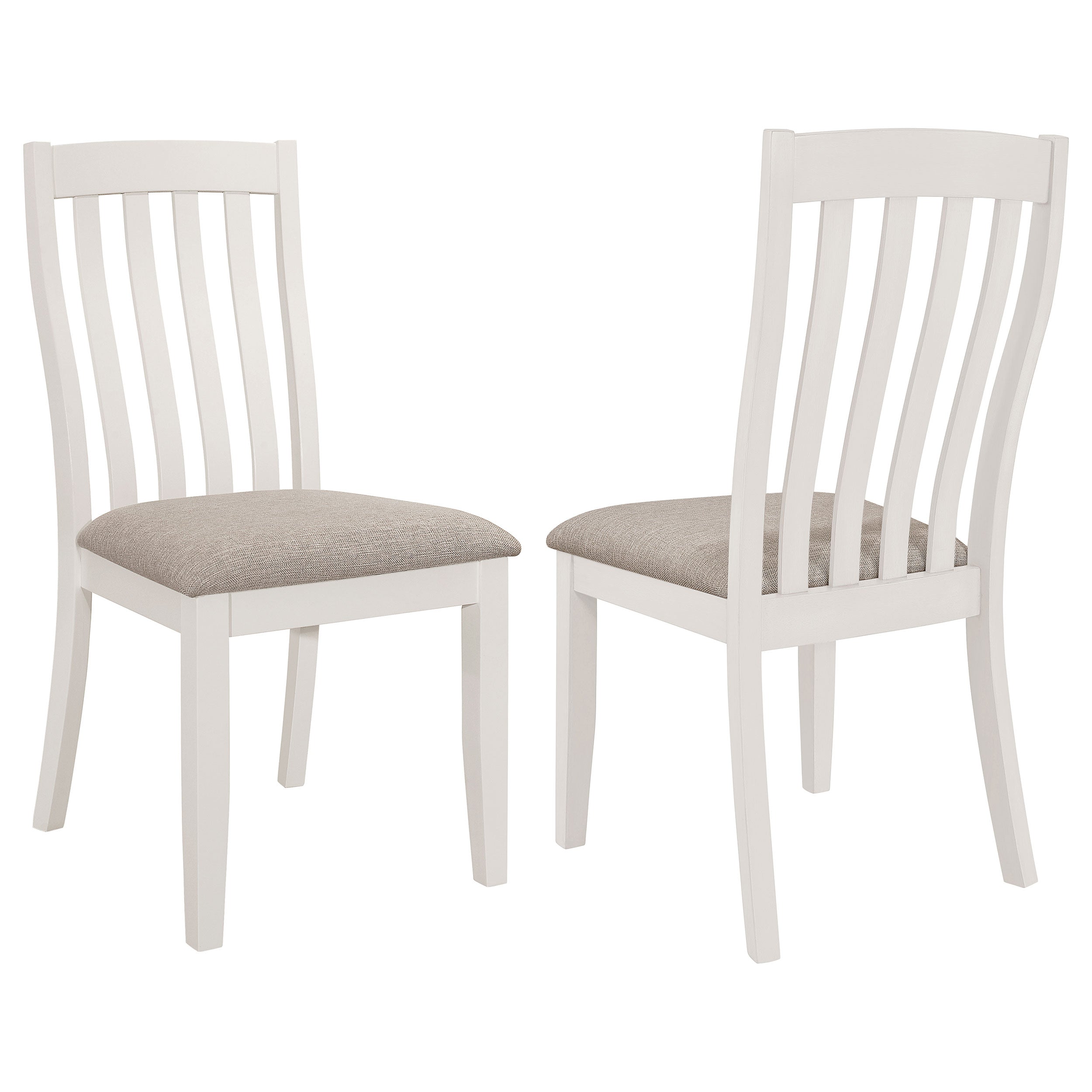 Nogales Vertical Slat Back Dining Side Chair Off White (Set of 2)