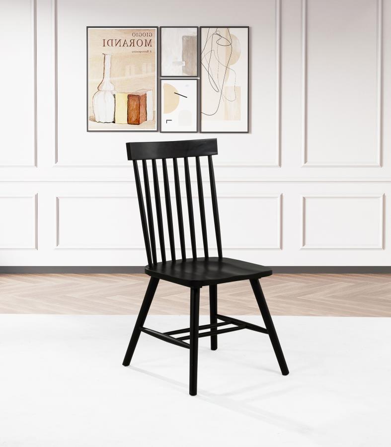 Andrews Windsor Spindle Back Dining Side Chair (Set of 2)