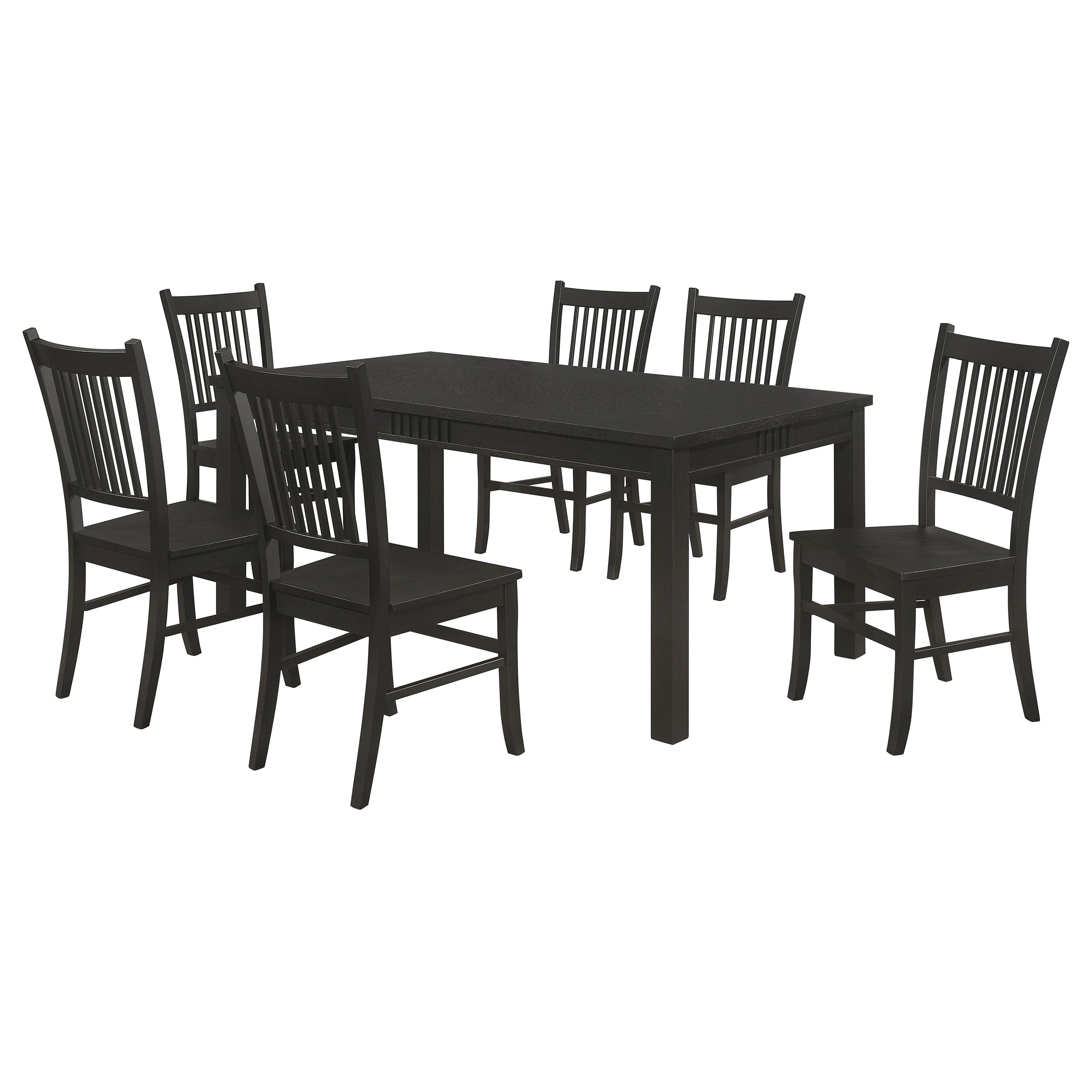 Marbrisa  Rectangular Dining Table Set Matte Black