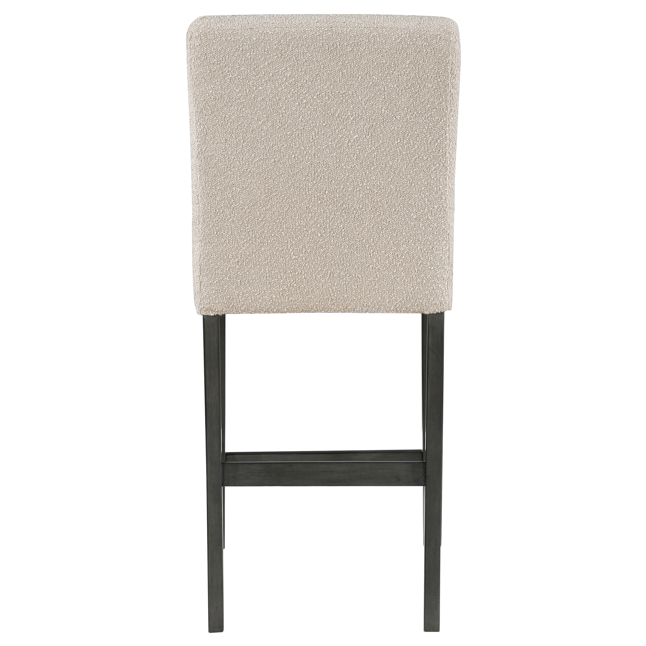 Alba Boucle Upholstered Counter Height Dining Chair White and Charcoal Grey (Set of 2)