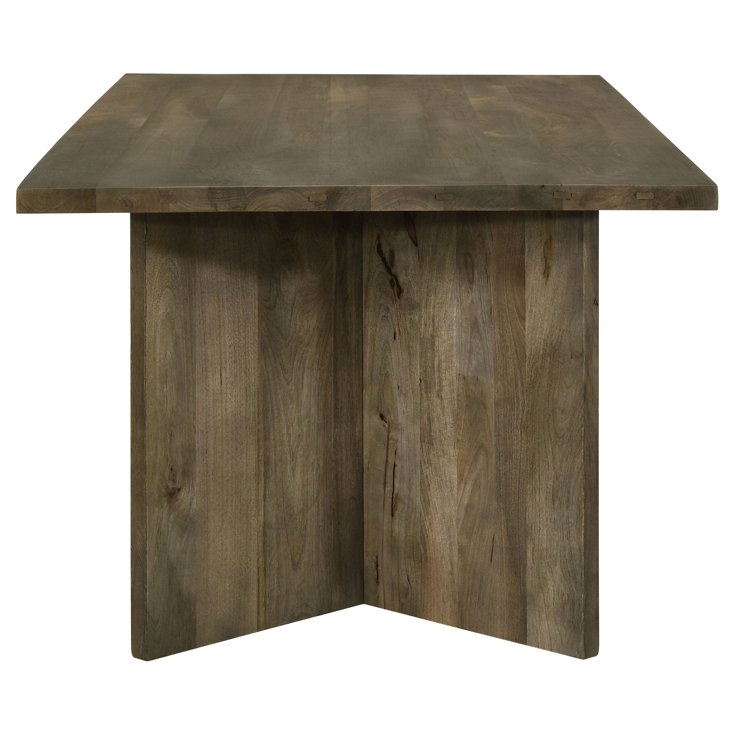 Tyler Rectangular Double V-Leg Dining Table Mango Brown