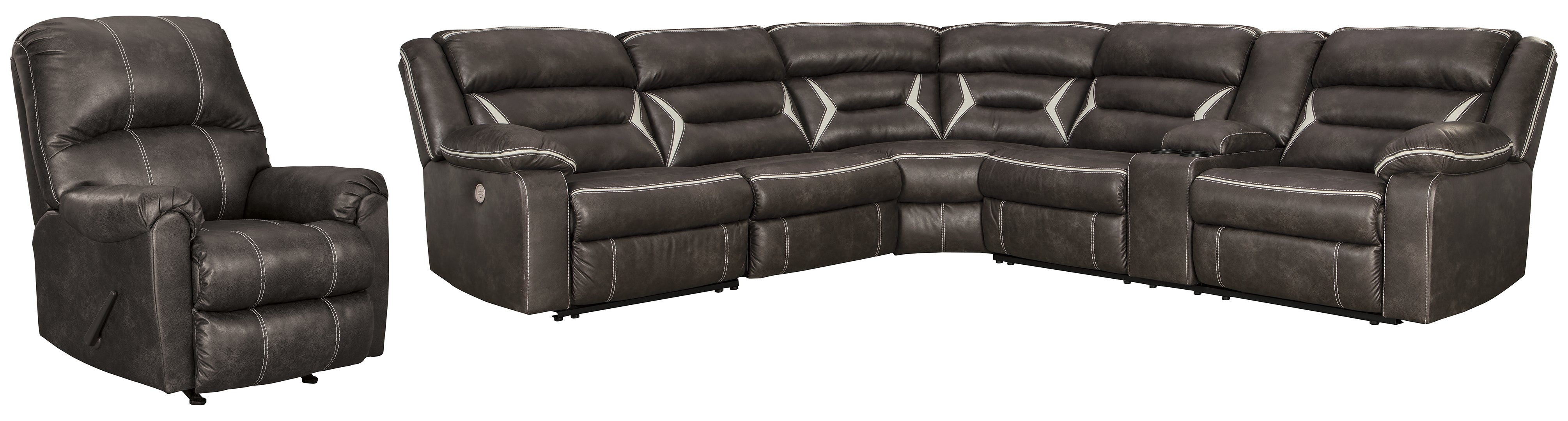 Kincord 5-Piece Power Reclining Sectional