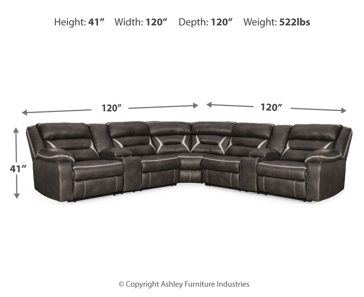 Kincord Power Reclining Sectional
