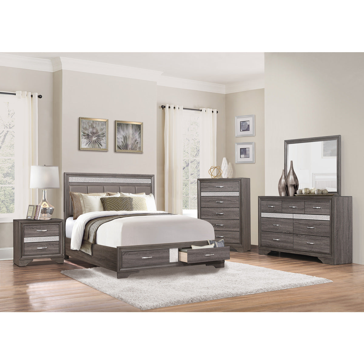 Luster Grey Nightstand