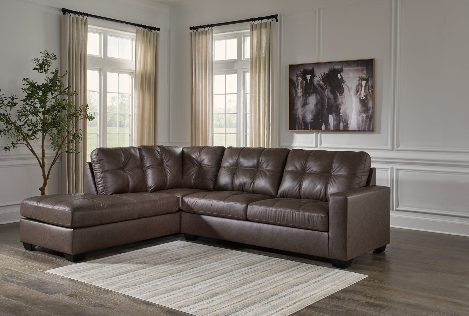 Barlin Mills 2-Piece Sectional with Ottoman