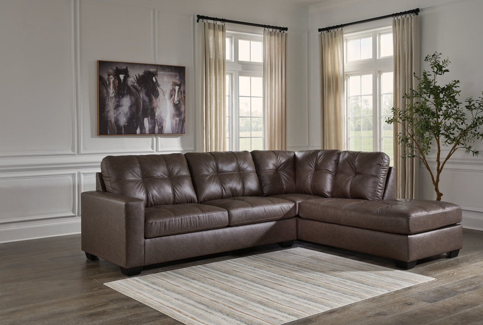 Barlin Mills 2-Piece Sectional with Ottoman