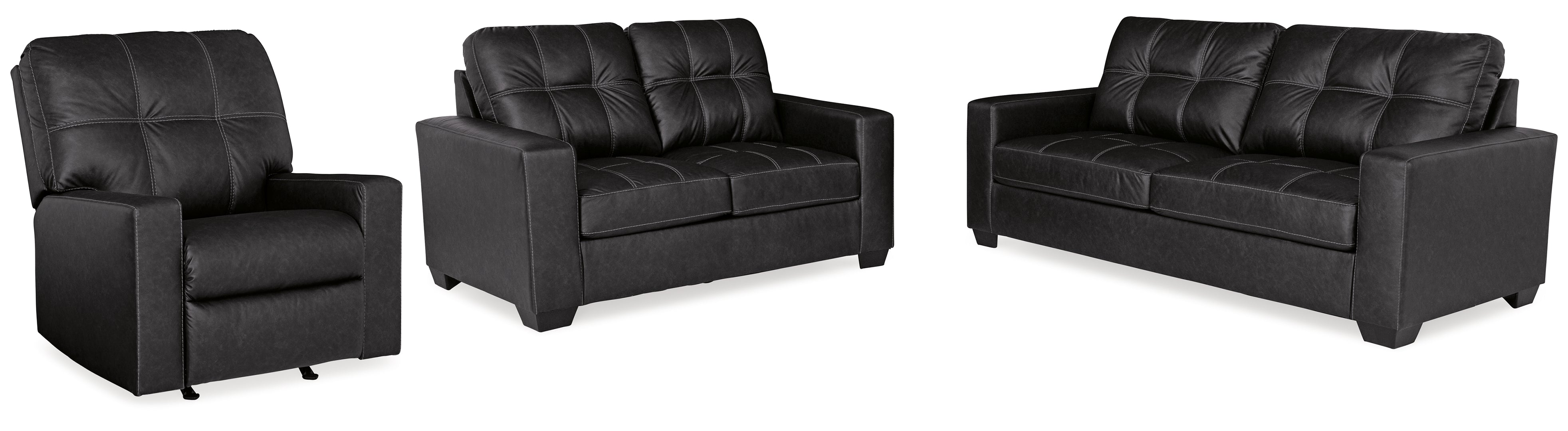 Barlin Mills Sofa, Loveseat and Recliner