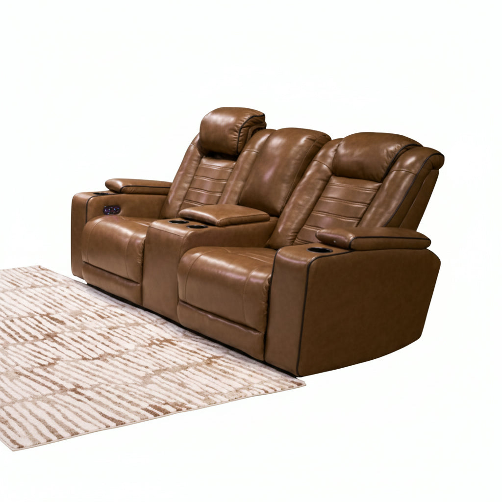 Metro Oasis Power Reclining Loveseat/Console/Adjustable Headrest