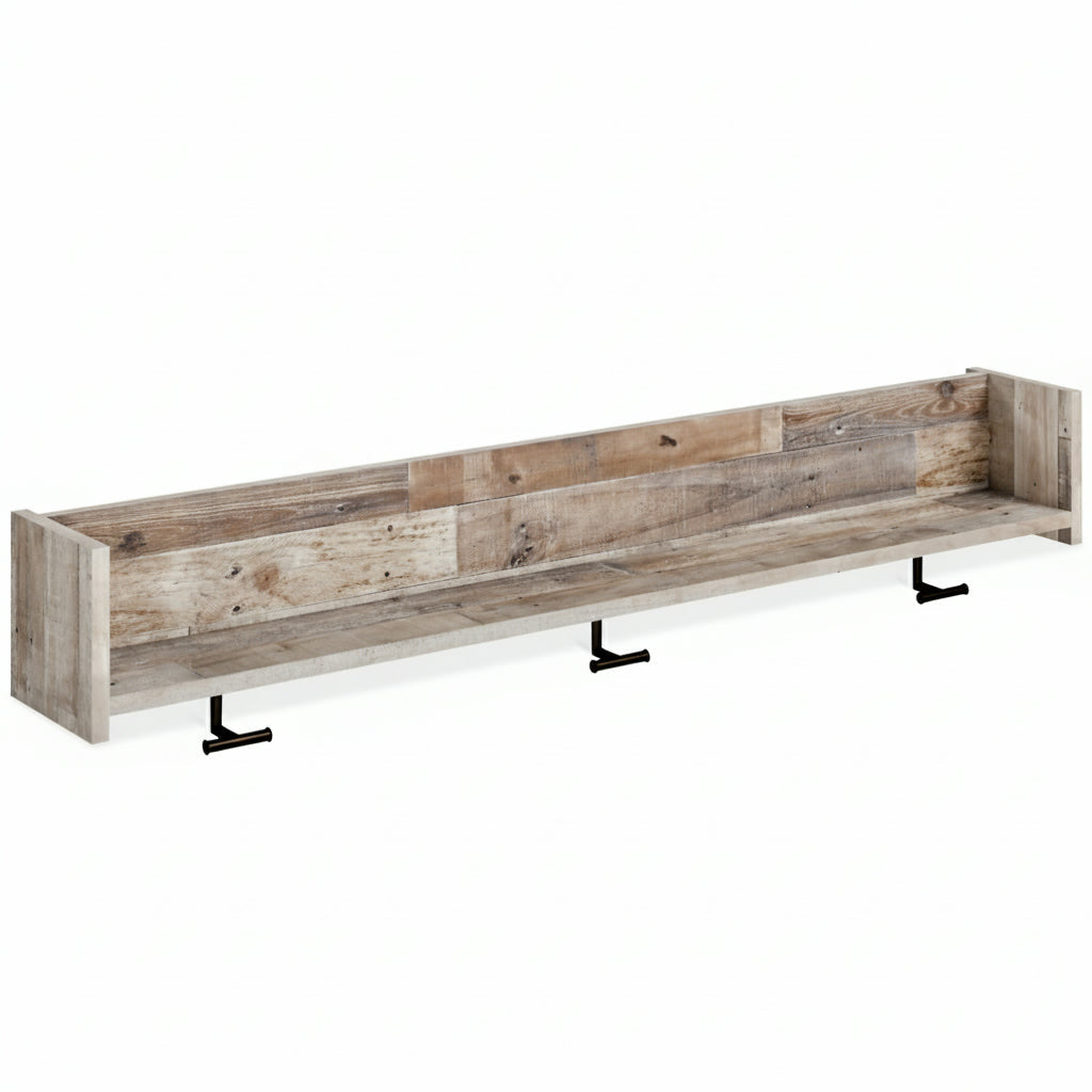 Neilsville Wall Mounted Coat Rack w/Shelf