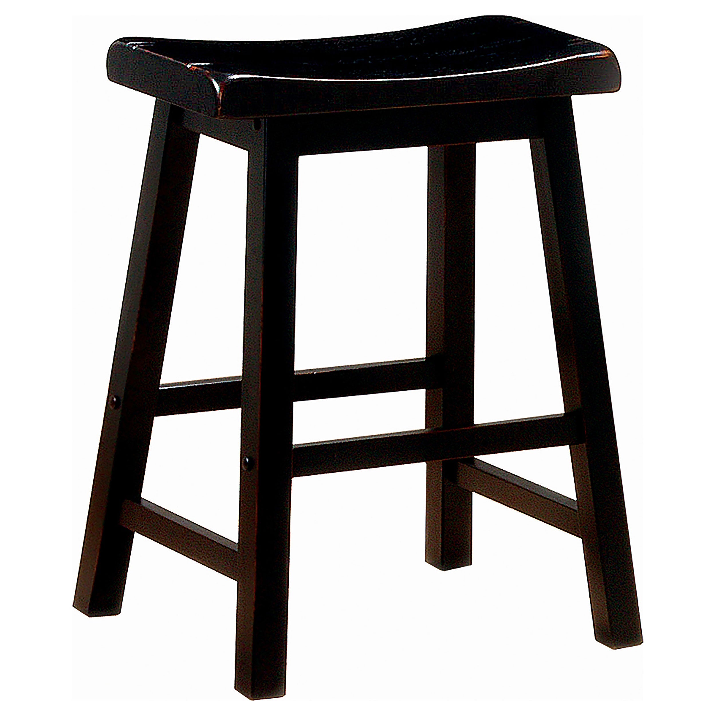 Durant Wooden Bar Stools Black (Set of 2)