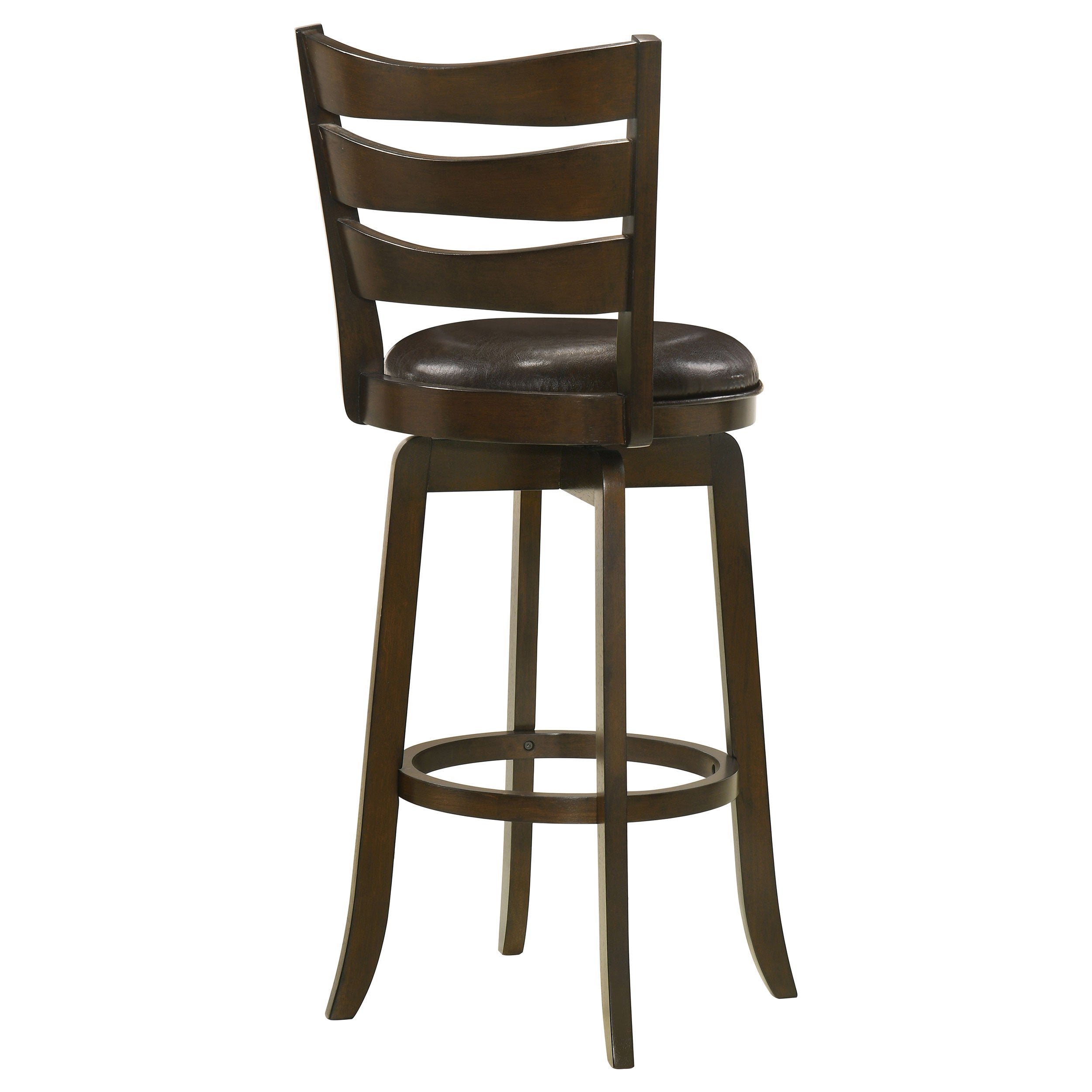 Murphy Ladder Back Counter Height Swivel Bar Stool Dark Cherry and Brown