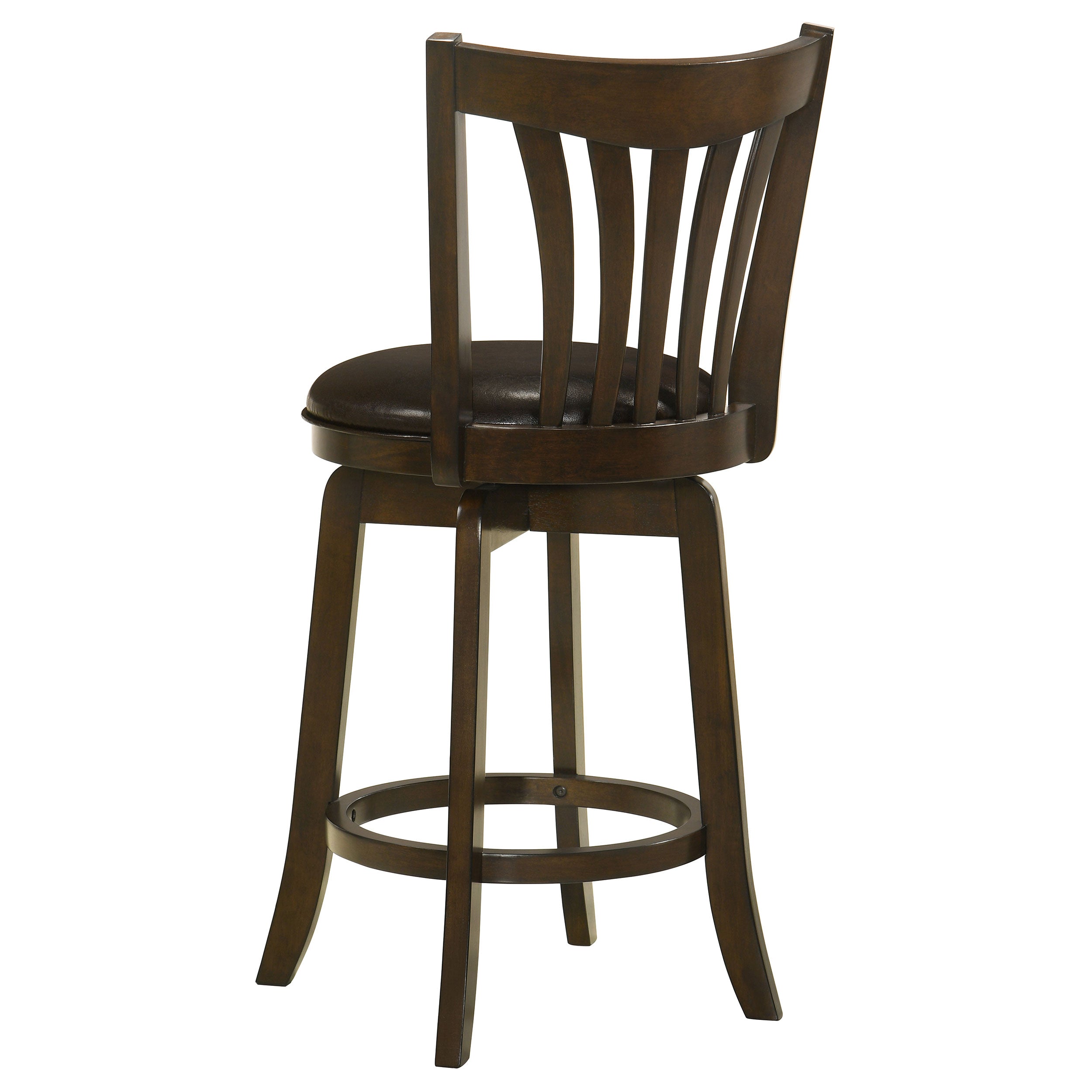 Lambert Counter Height Swivel Bar Stool with Upholstered Seat Dark Cherry