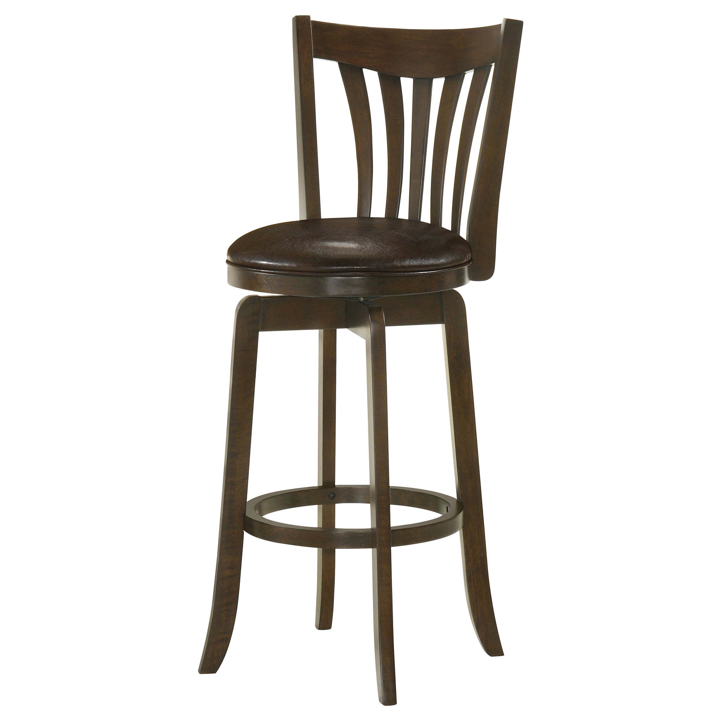 Lambert Counter Height Swivel Bar Stool with Upholstered Seat Dark Cherry