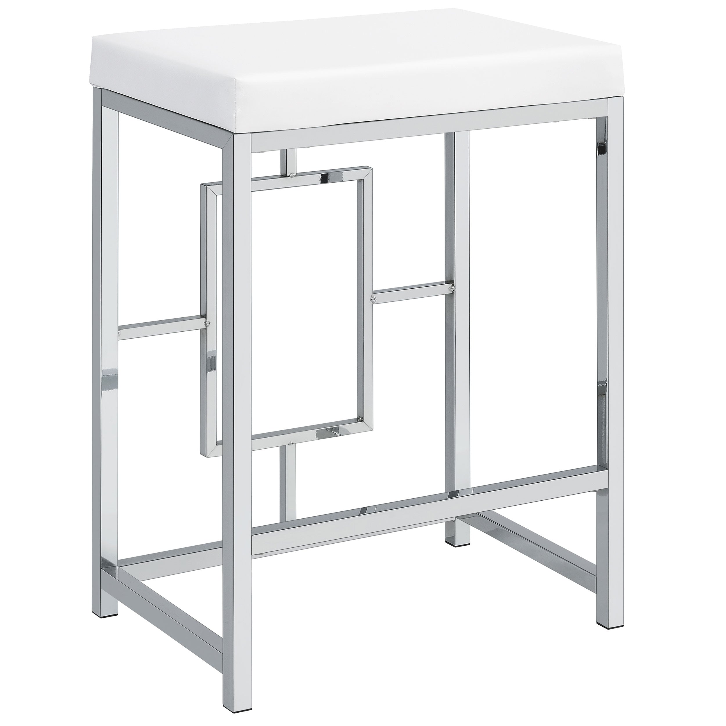 Jackson  Multipurpose Counter Height Table Set White and Chrome