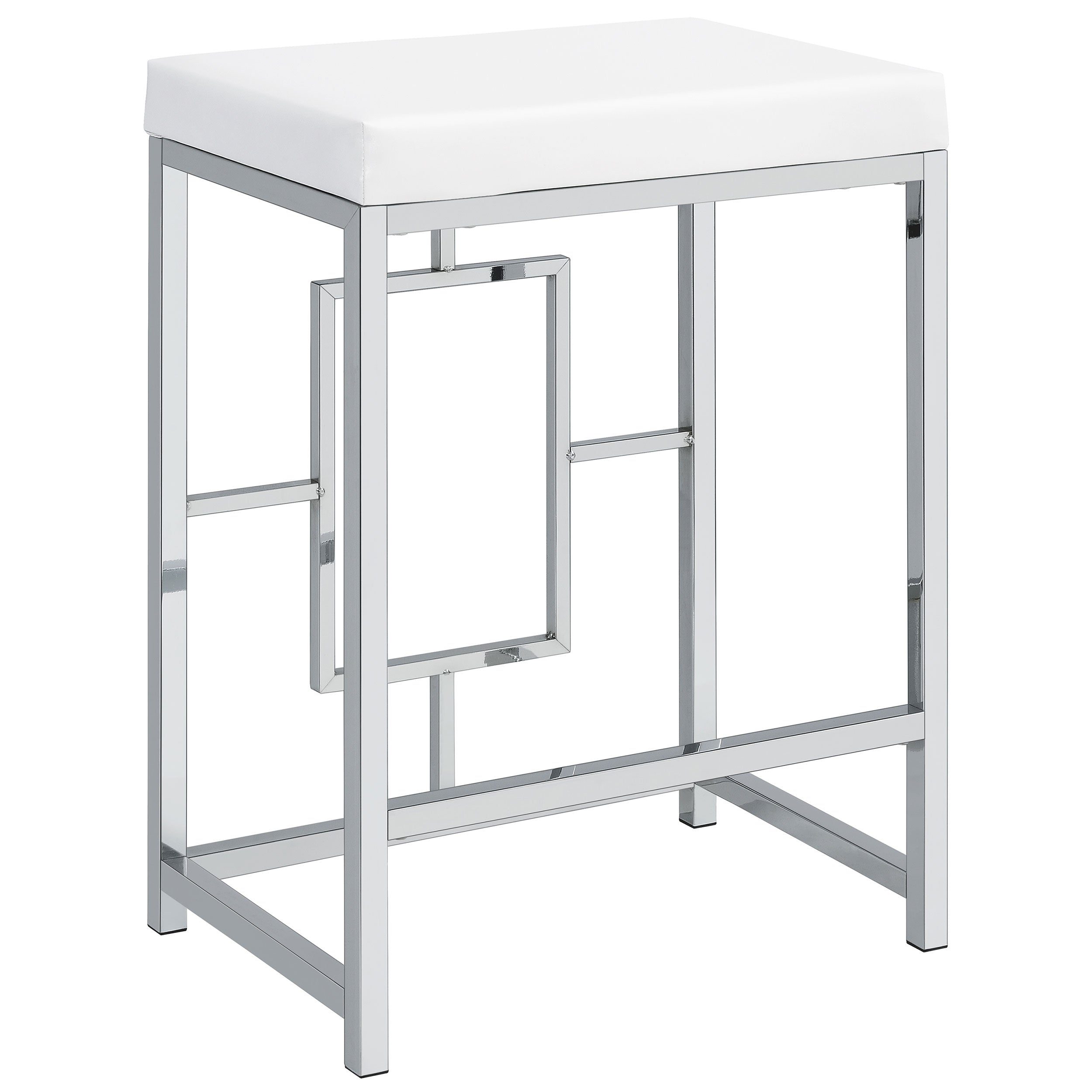 Jackson  Multipurpose Counter Height Table Set White and Chrome