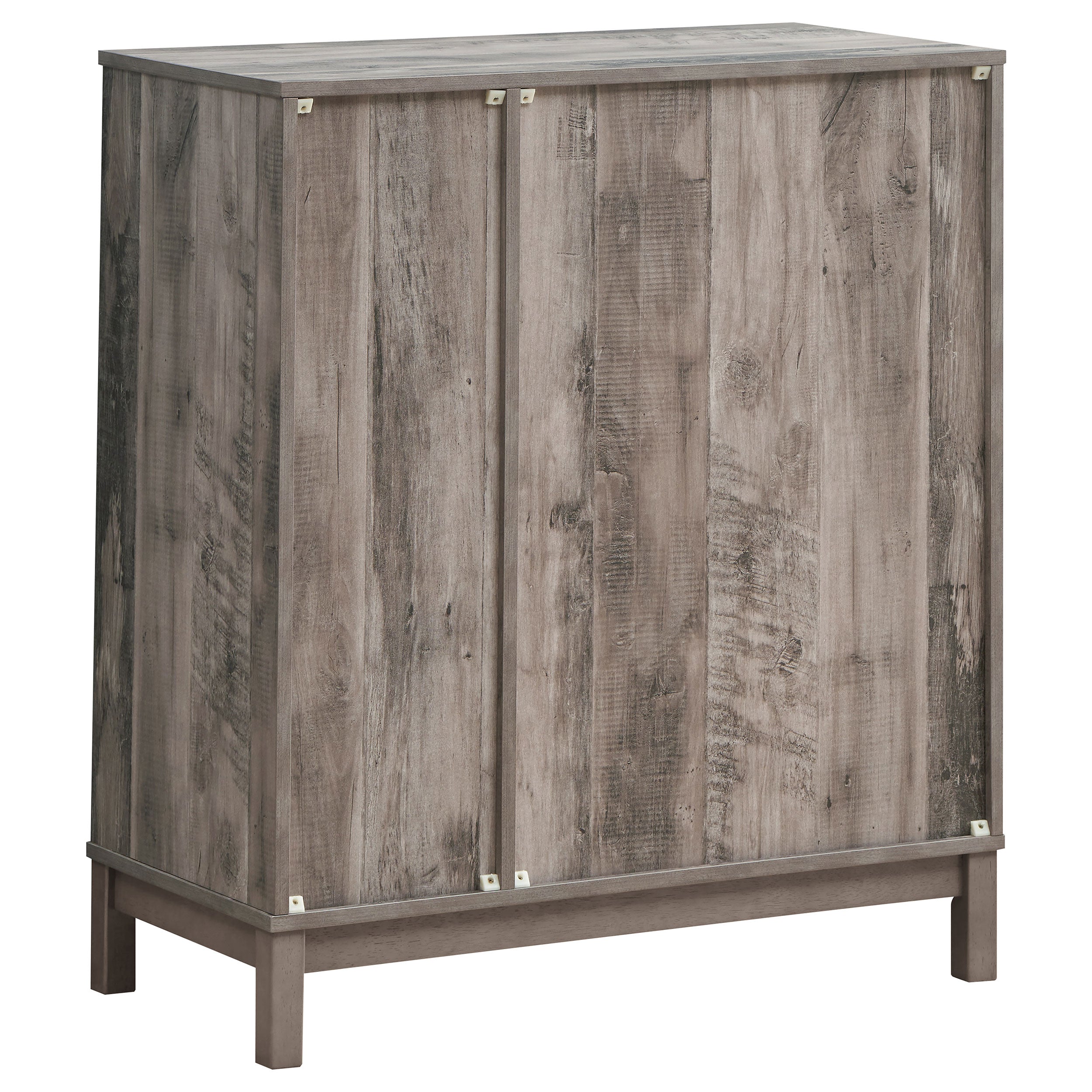 Cheyenne 2-door Wine Cabinet with Stemware Rack Weathered Acacia