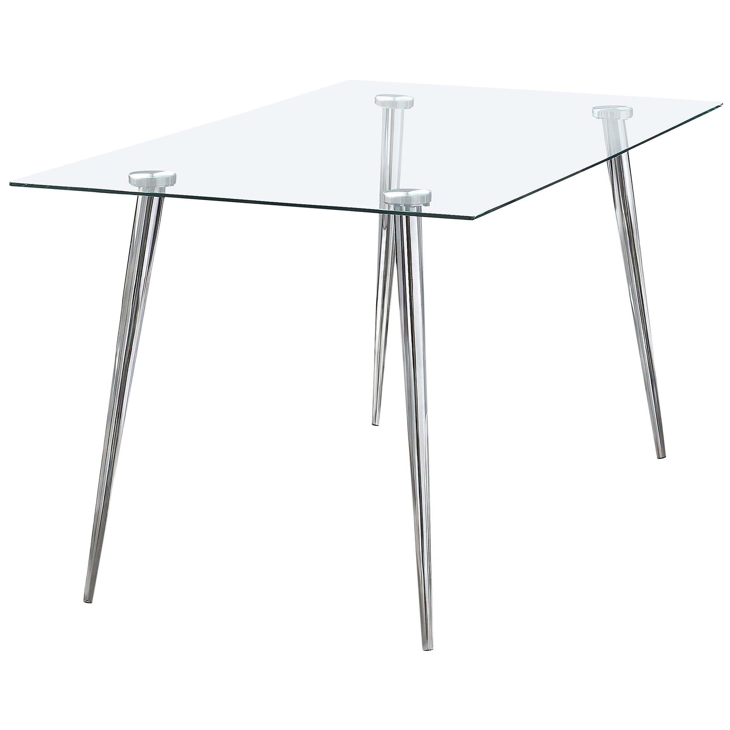 Gilman Rectangle Glass Top Dining Table