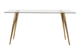 Gilman Rectangle Glass Top Dining Table image