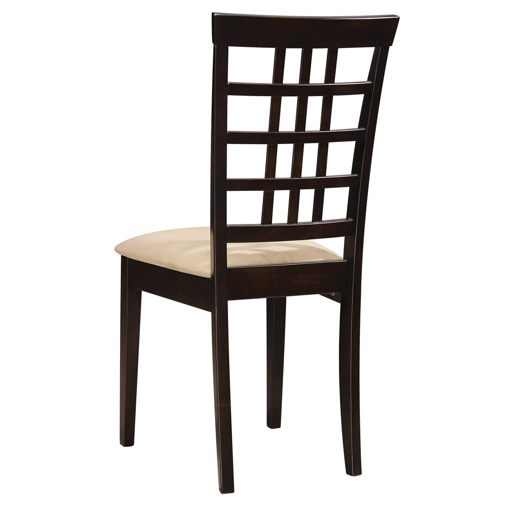 Kelso Lattice Back Dining Chairs Cappuccino (Set of 2)