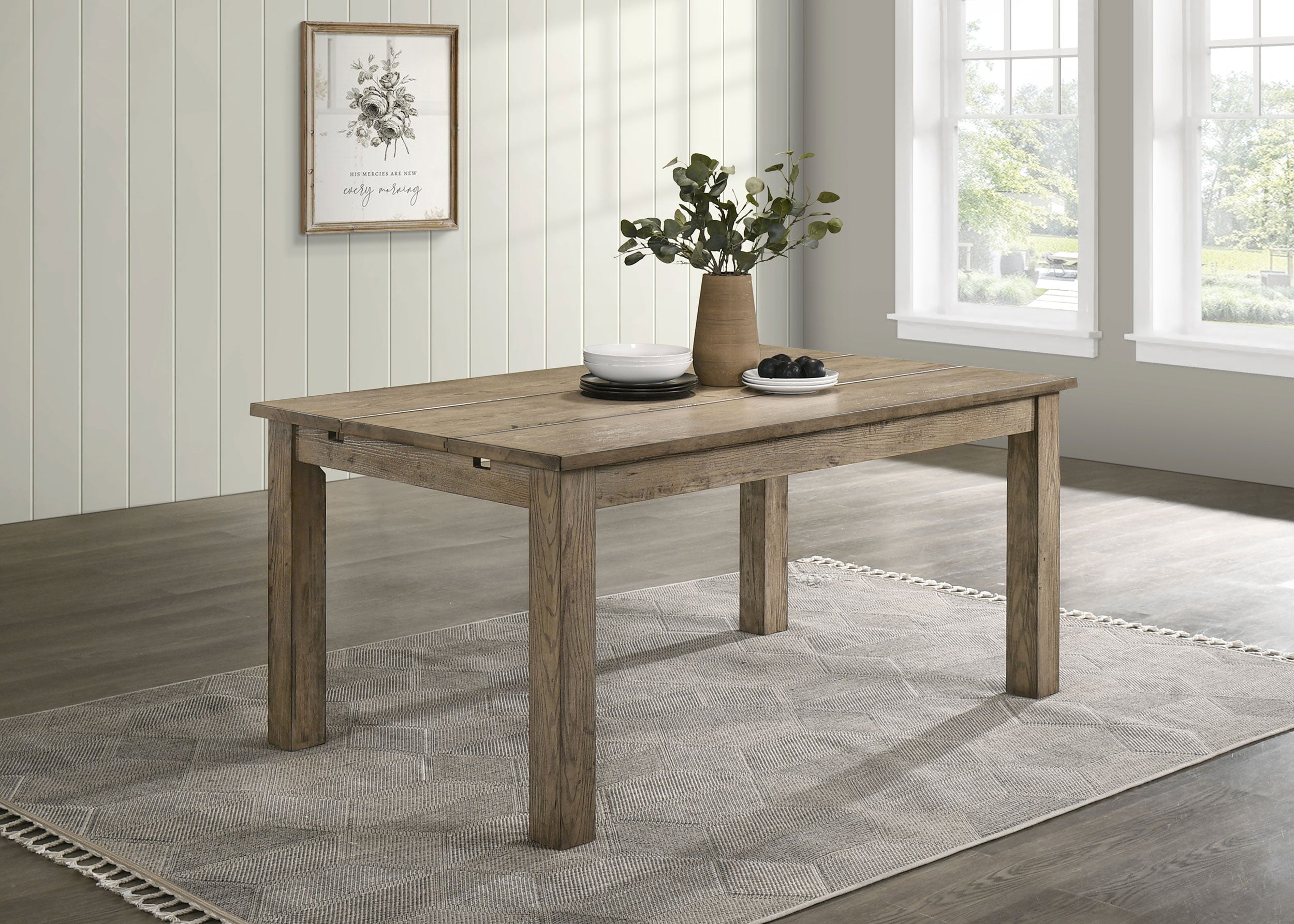 Cardova 87-inch Solid Wood Extension Dining Table Vineyard Oak