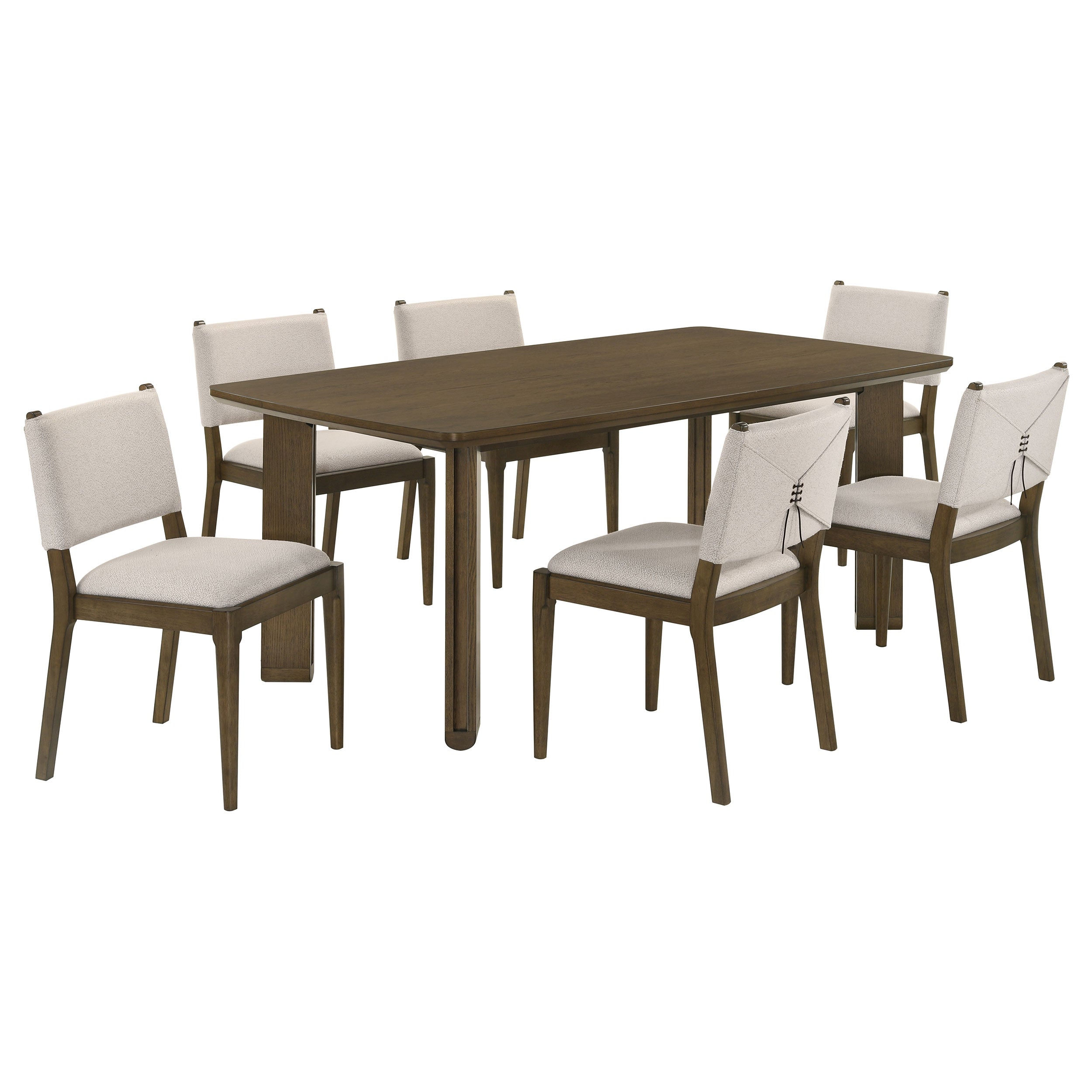 Ottowa  Rectangular Wood Dining Room Table Set Brown