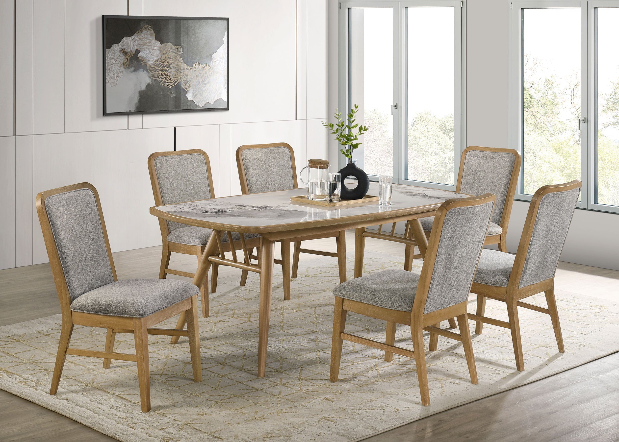 Croyden 73-inch Rectangular Dining Table Weathered Natural