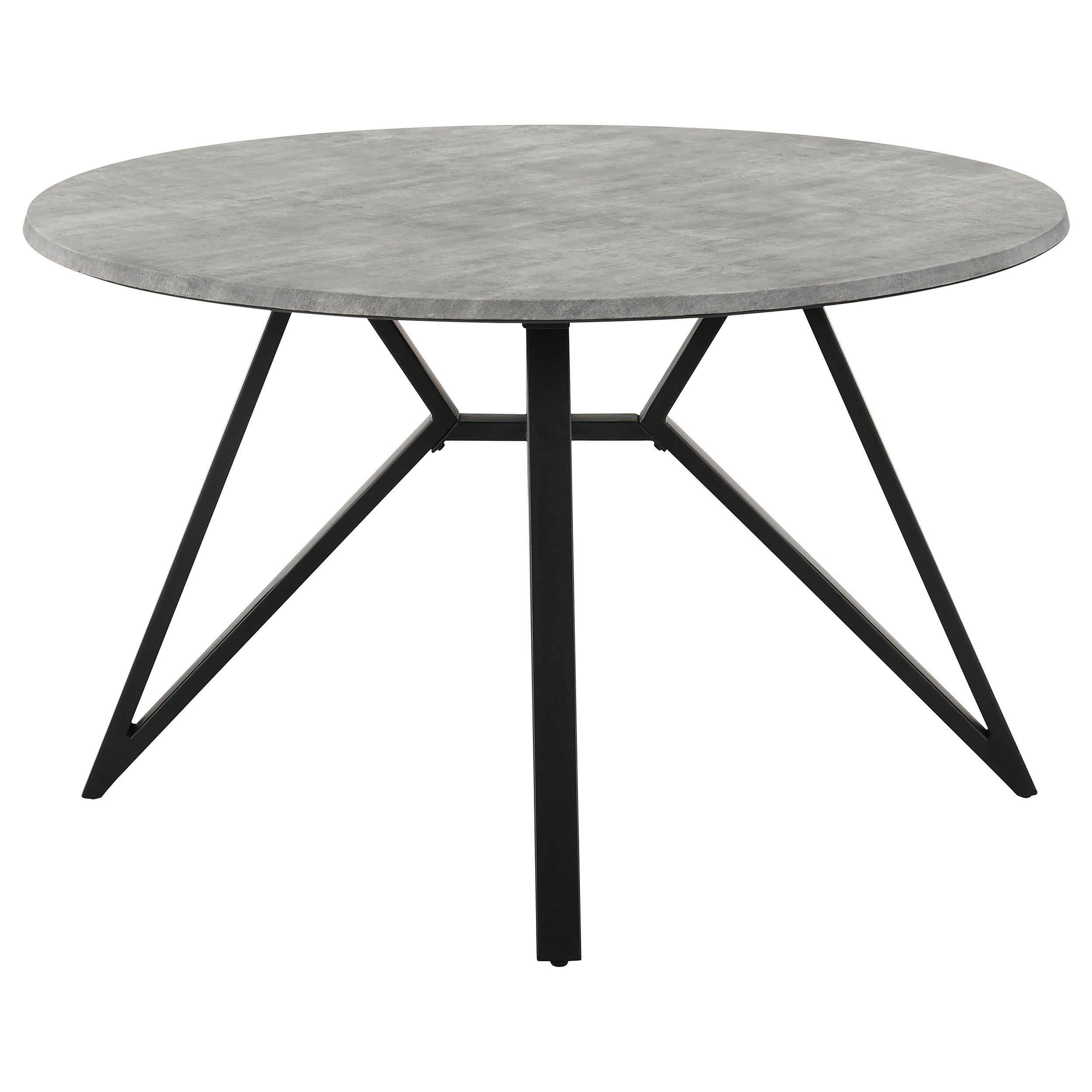 Neil  Round Dining Set Concrete and Grey