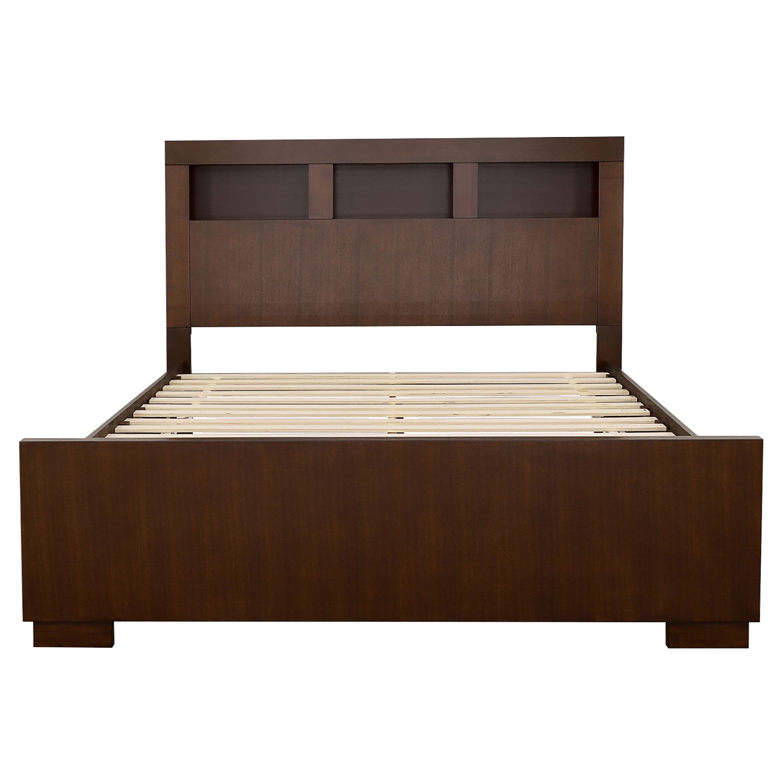 Jessica  Bed with Storage Headboard Cappuccino