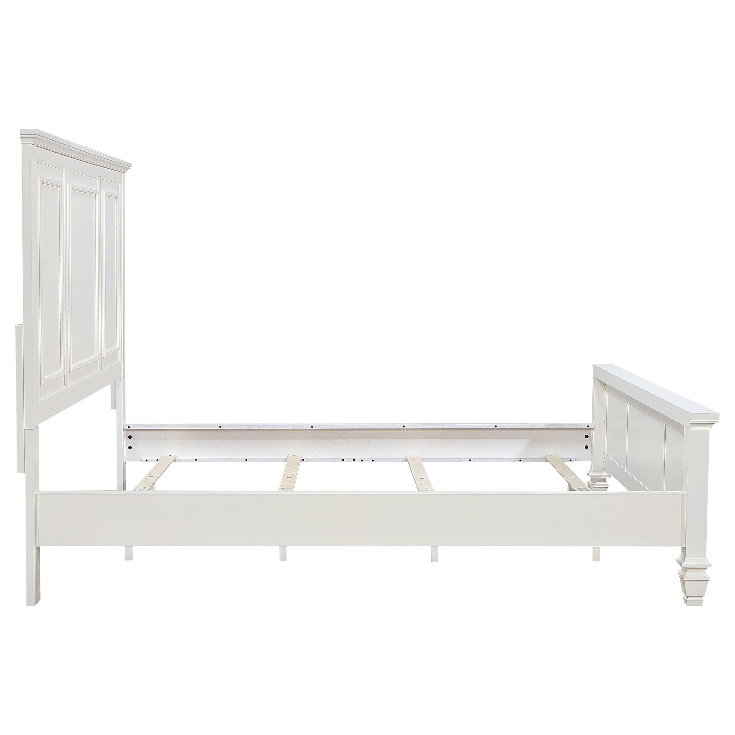 Sandy Beach 63-inch Eastern King Wood Panel Bed Cream White