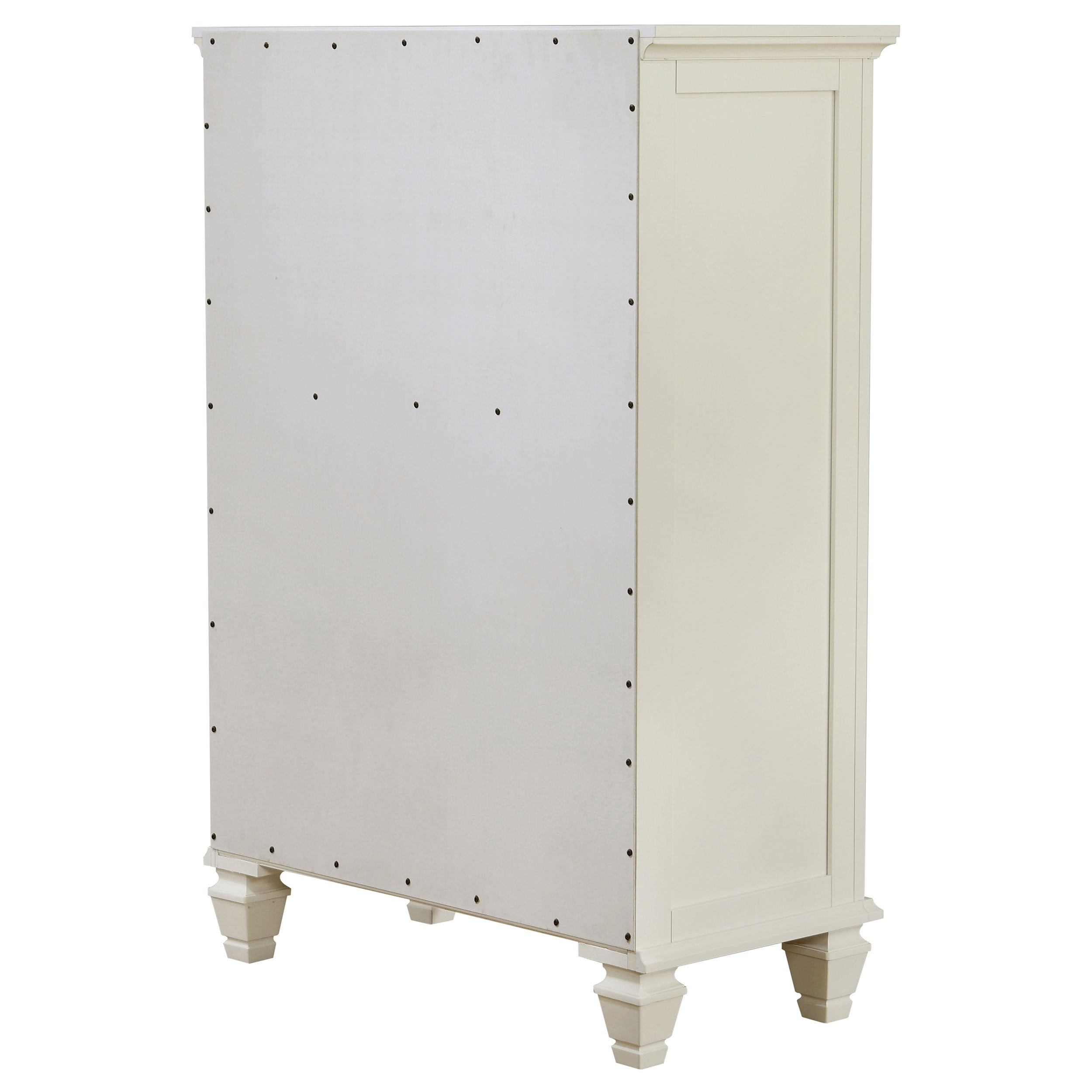 Sandy Beach 5-drawer Rectangular Chest Cream White