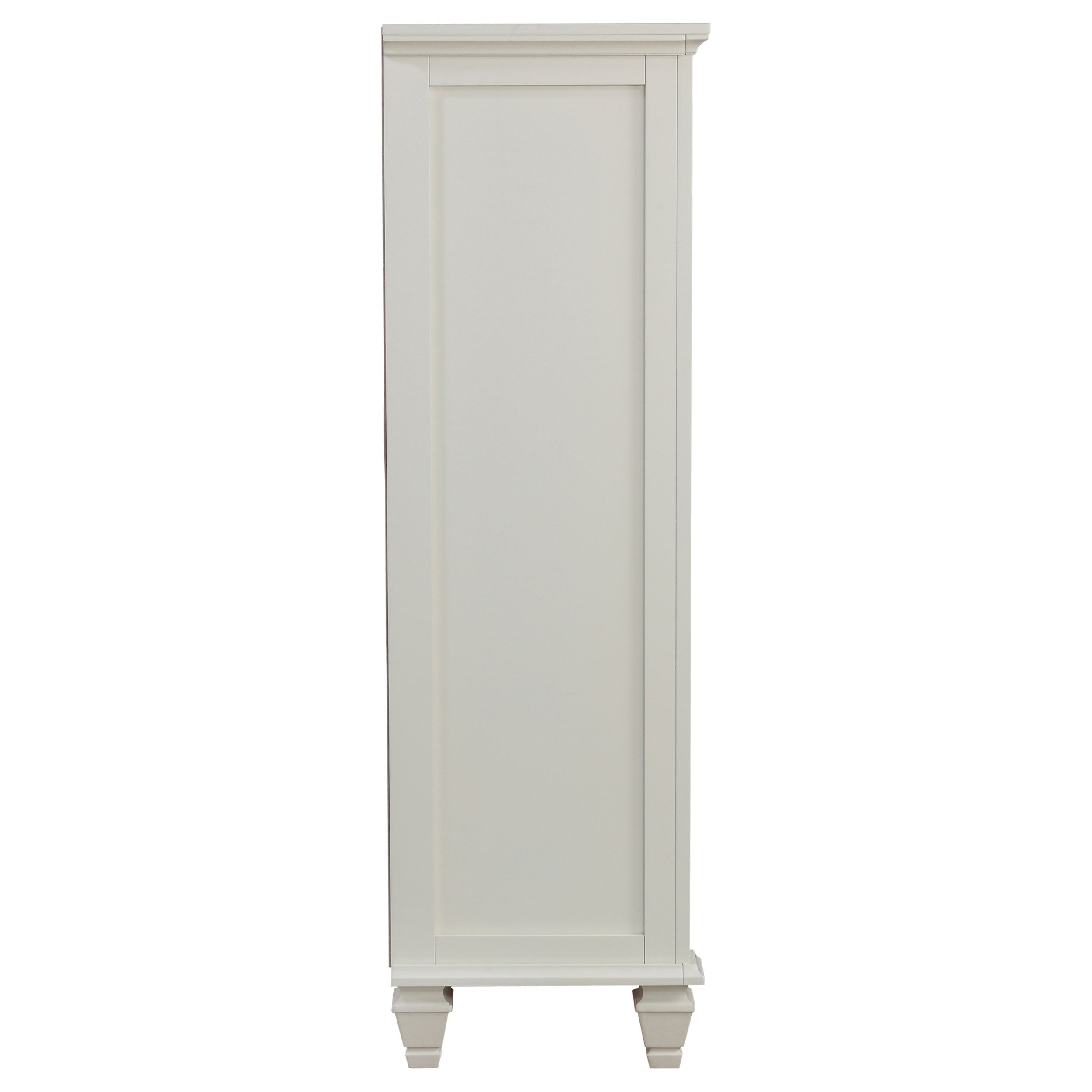 Sandy Beach 8-drawer Door Chest Storage Cream White