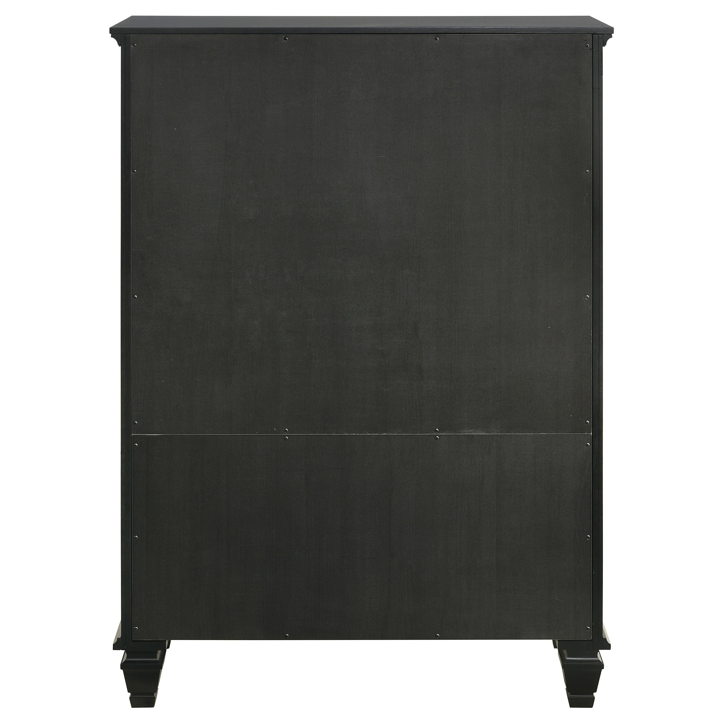 Sandy Beach Door Chest with Concealed Storage Black