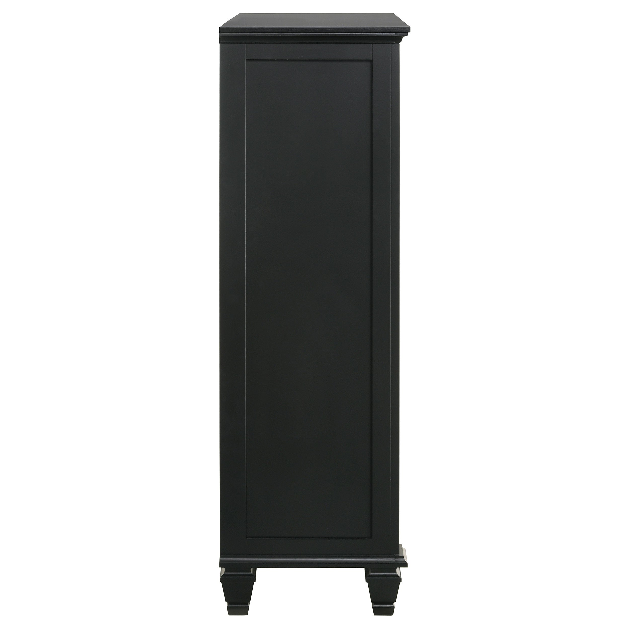 Sandy Beach Door Chest with Concealed Storage Black