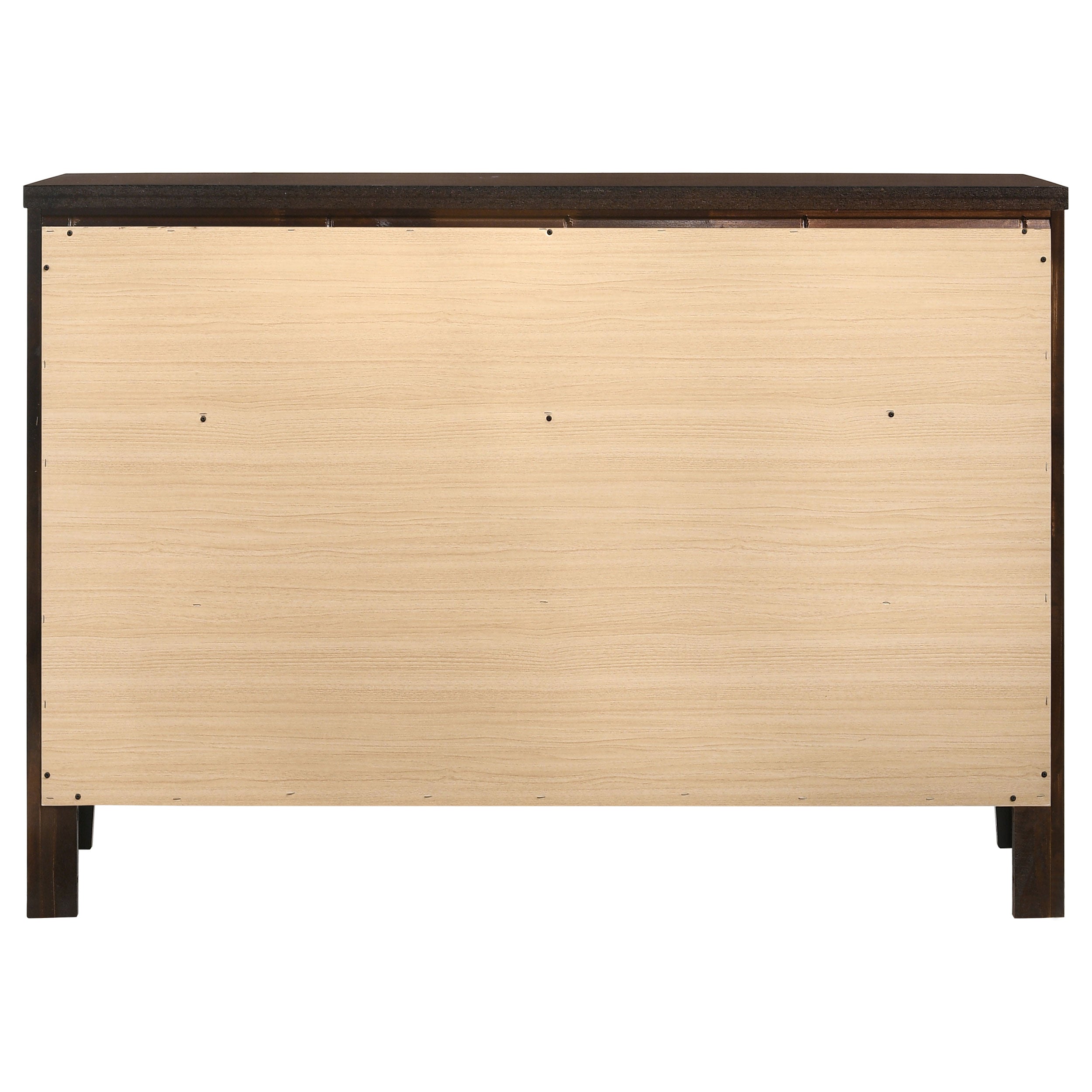 Carlton 6-drawer Rectangular Dresser with Mirror Cappuccino