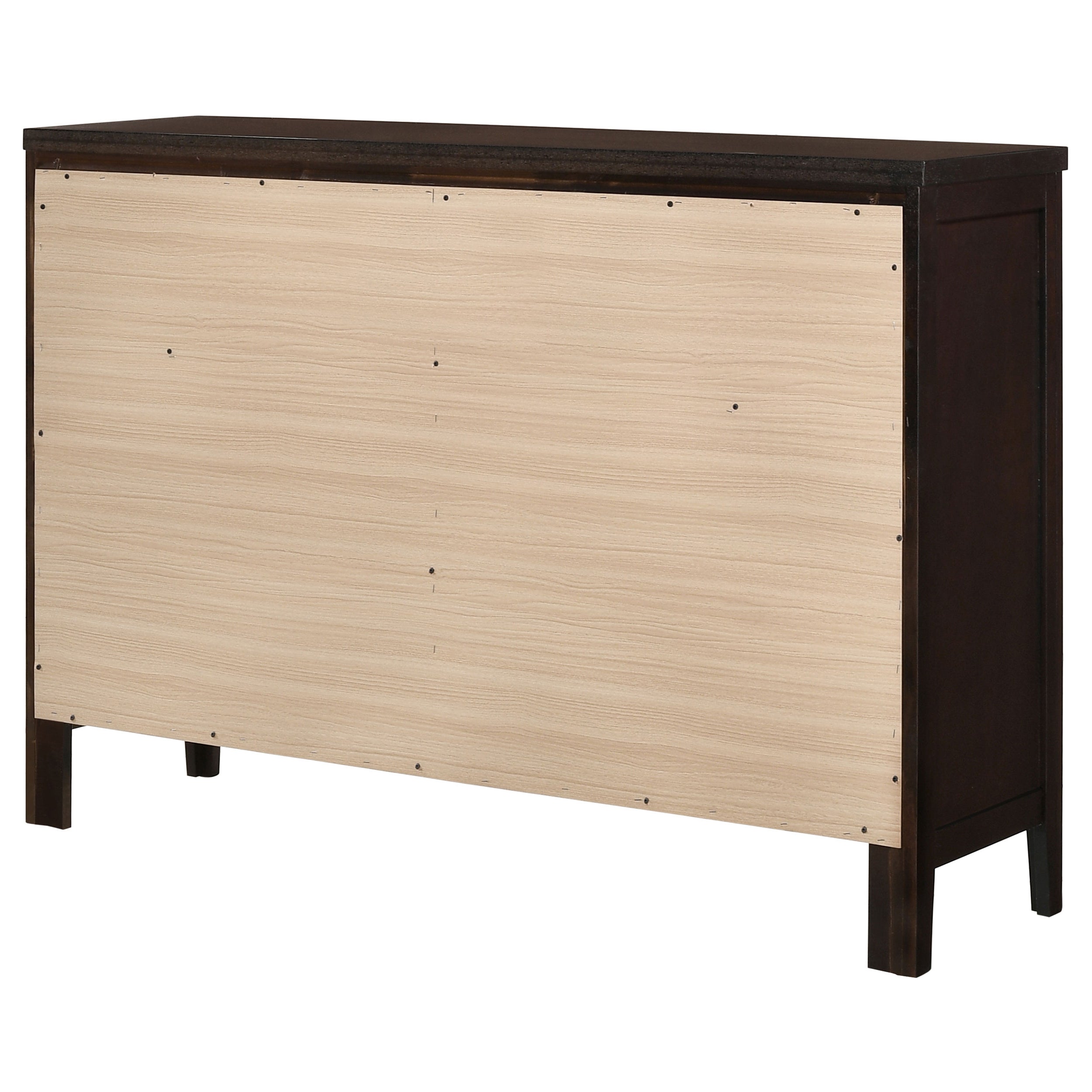 Carlton 6-drawer Rectangular Dresser with Mirror Cappuccino