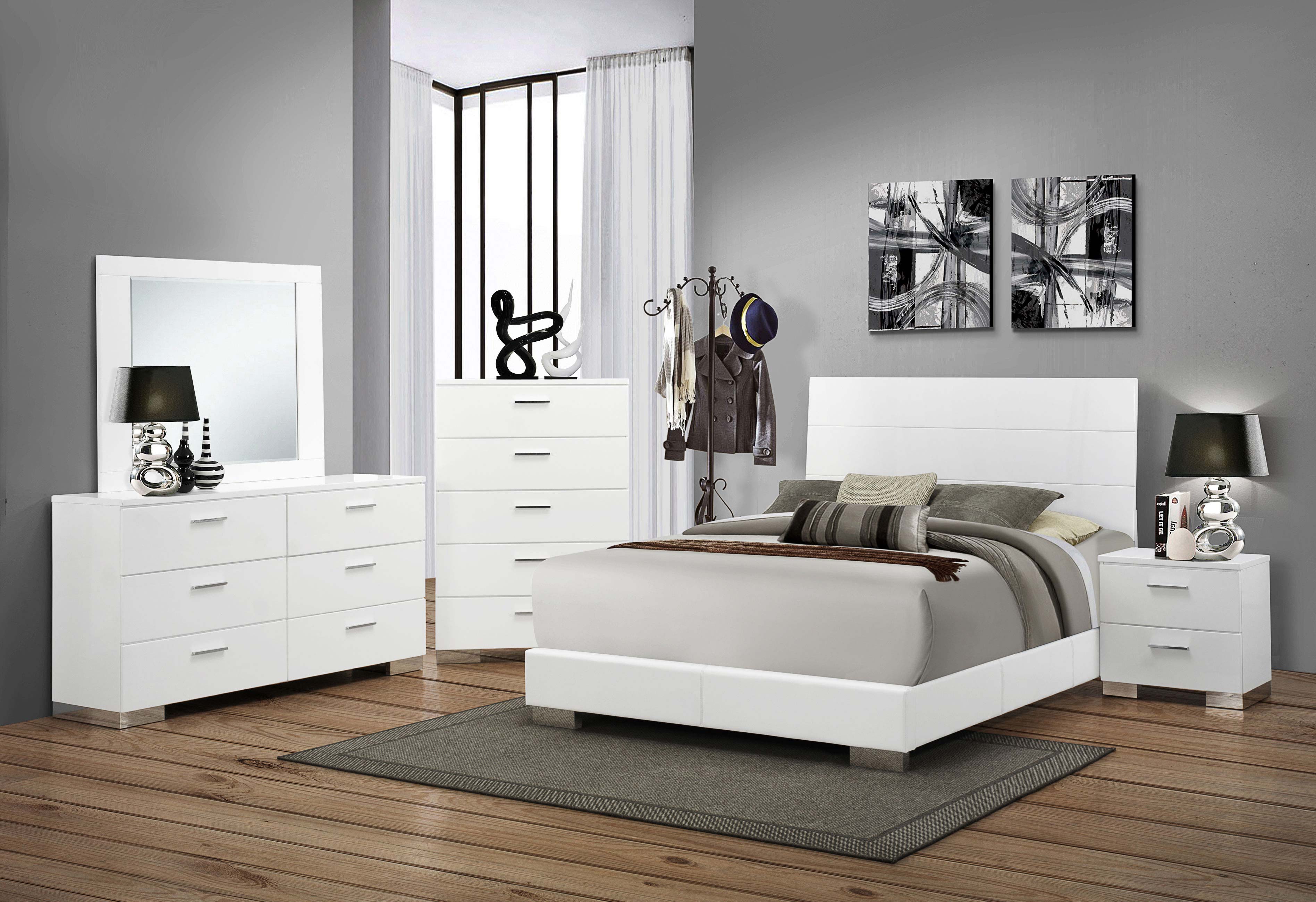 Felicity   Bedroom Set Glossy White