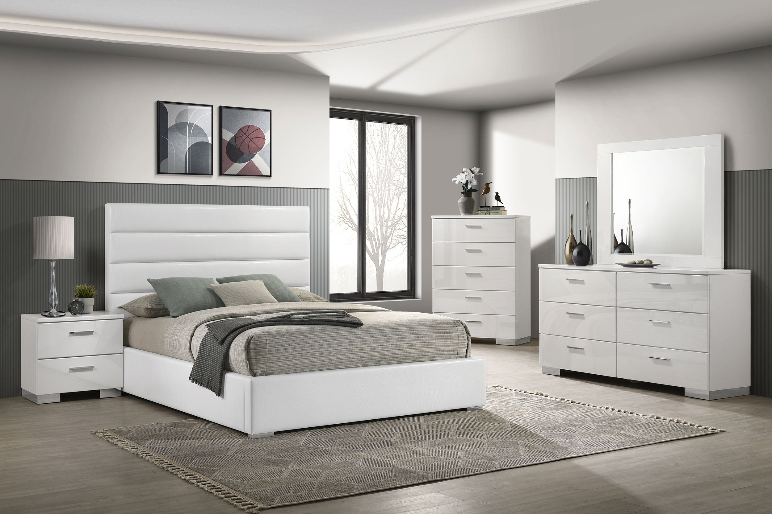 Felicity 53-inch Upholstered Platform Bed