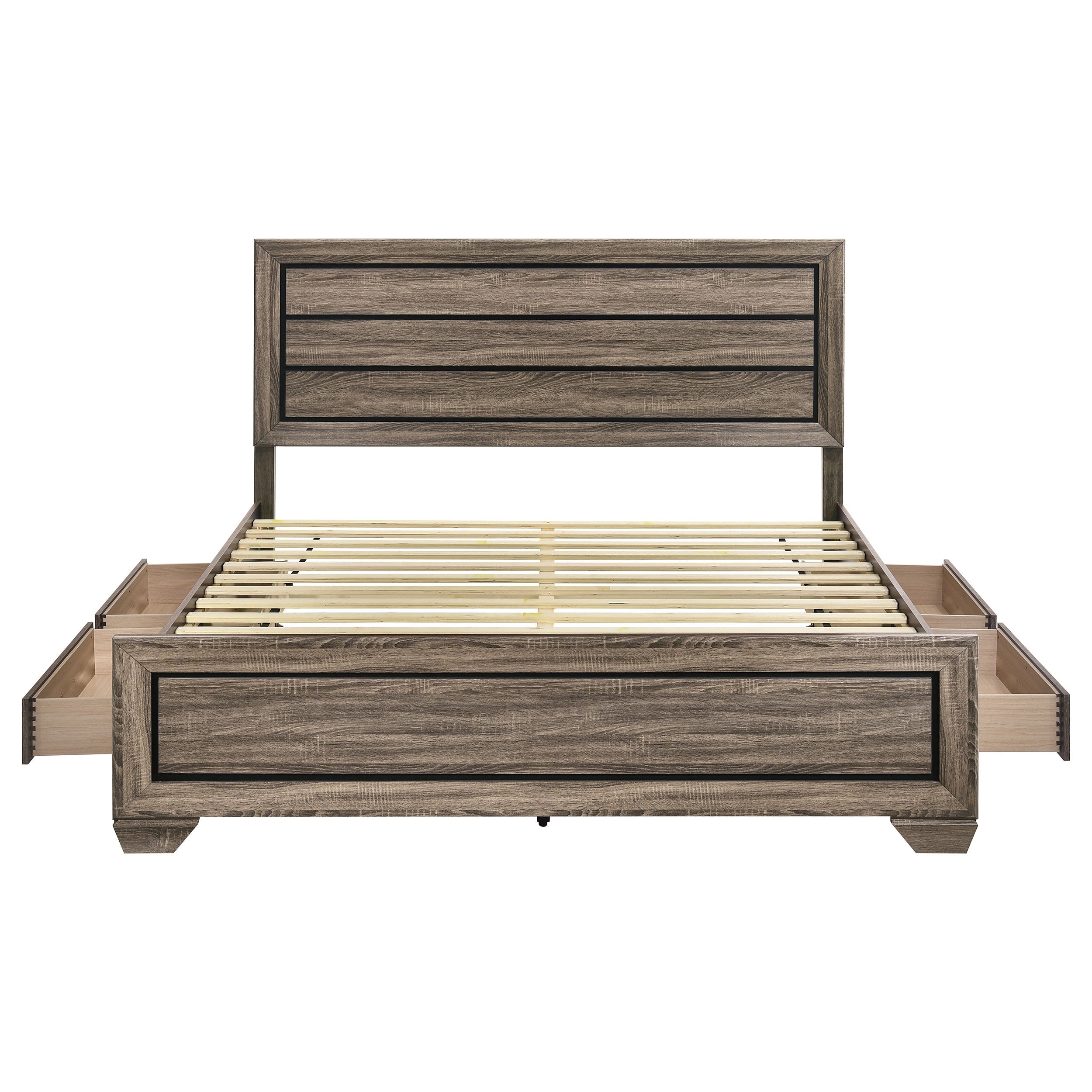 Kauffman Wood California King Panel Bed Dark Cocoa