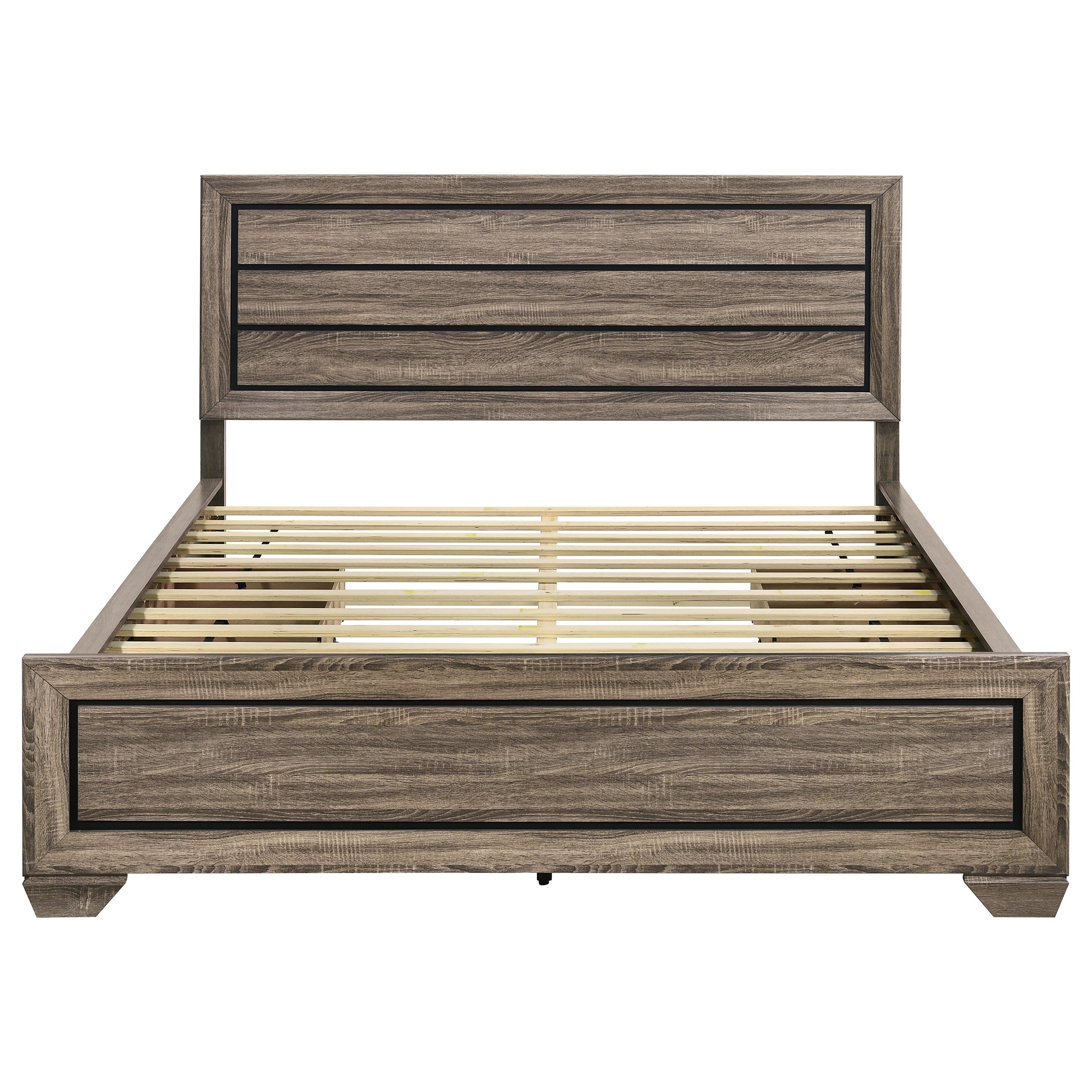 Kauffman Wood California King Panel Bed Dark Cocoa