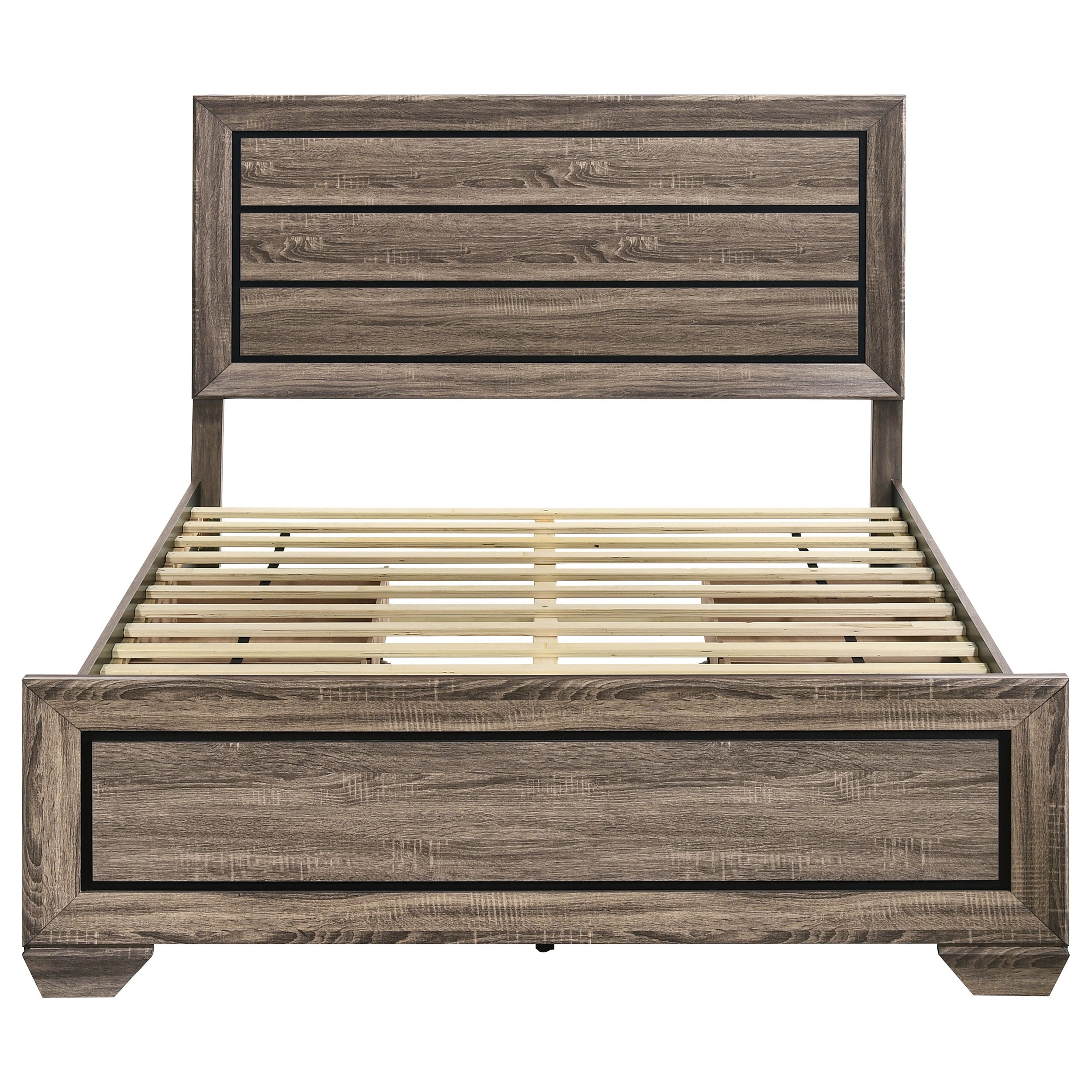Kauffman Wood California King Panel Bed Dark Cocoa