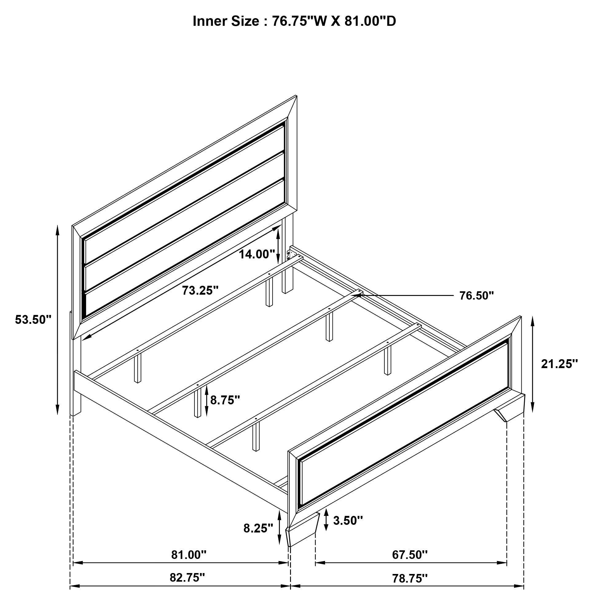 Kauffman Wood Panel Bed