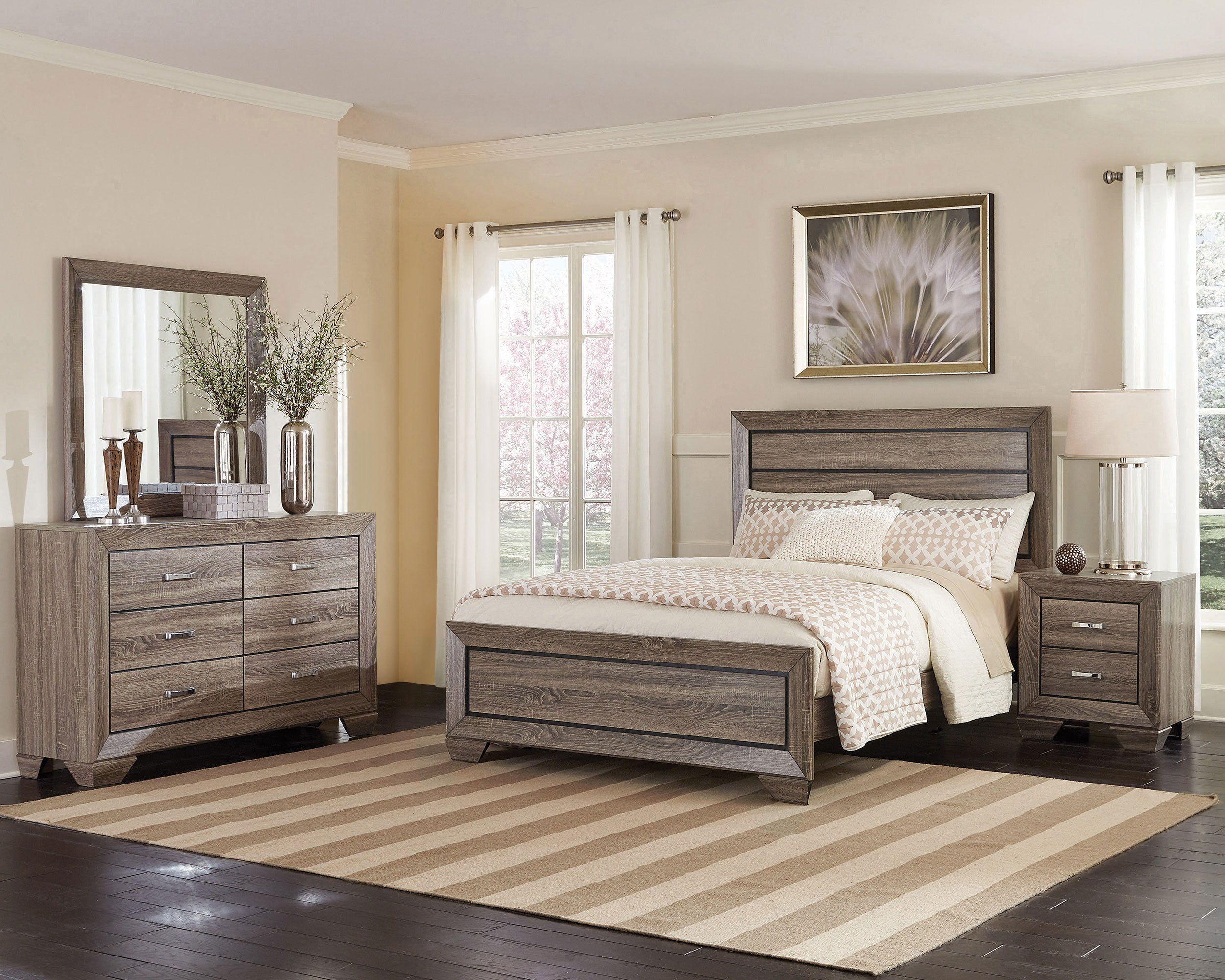 Kauffman Wood Panel Bed