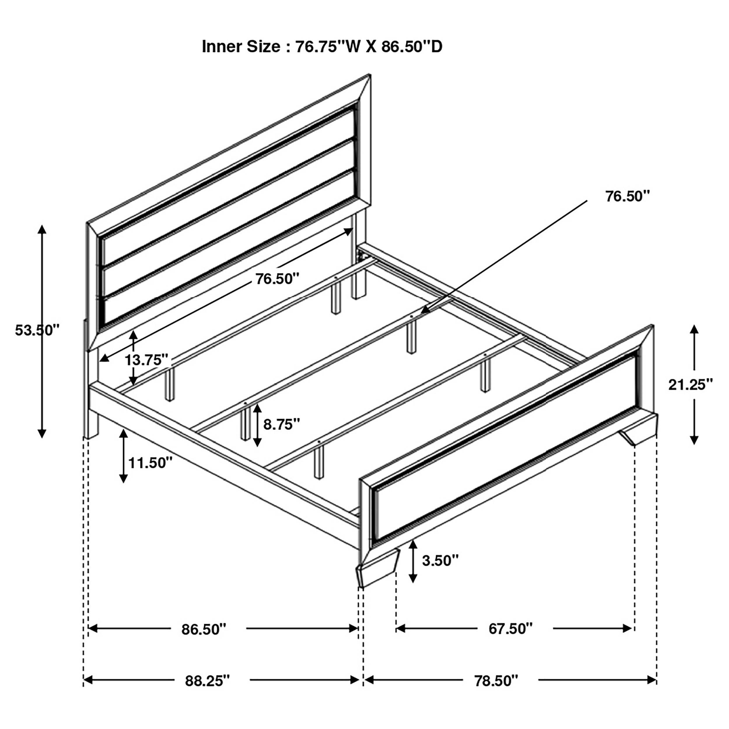 Kauffman Bedroom Set with High Straight Headboard