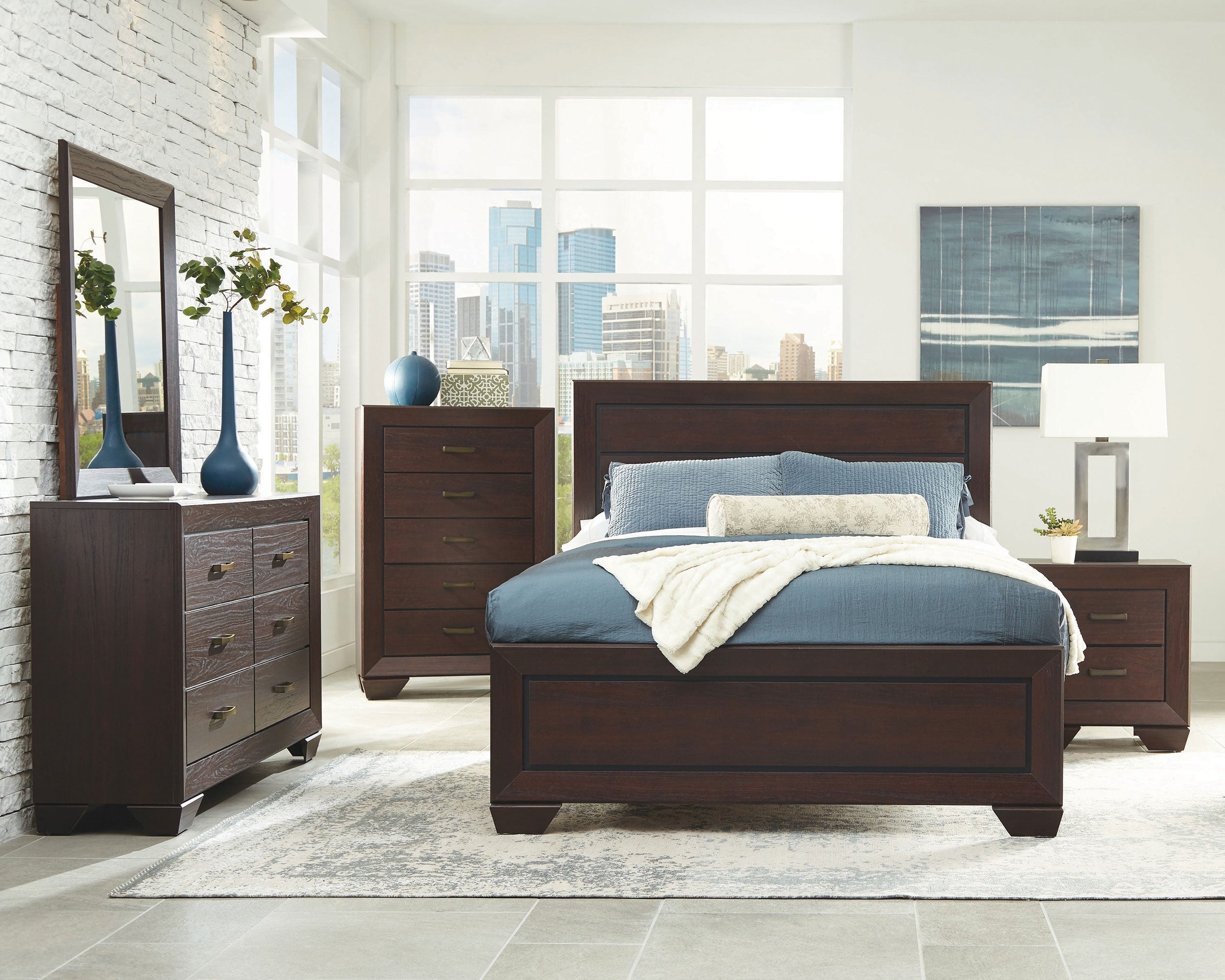 Kauffman Wood Panel Bed
