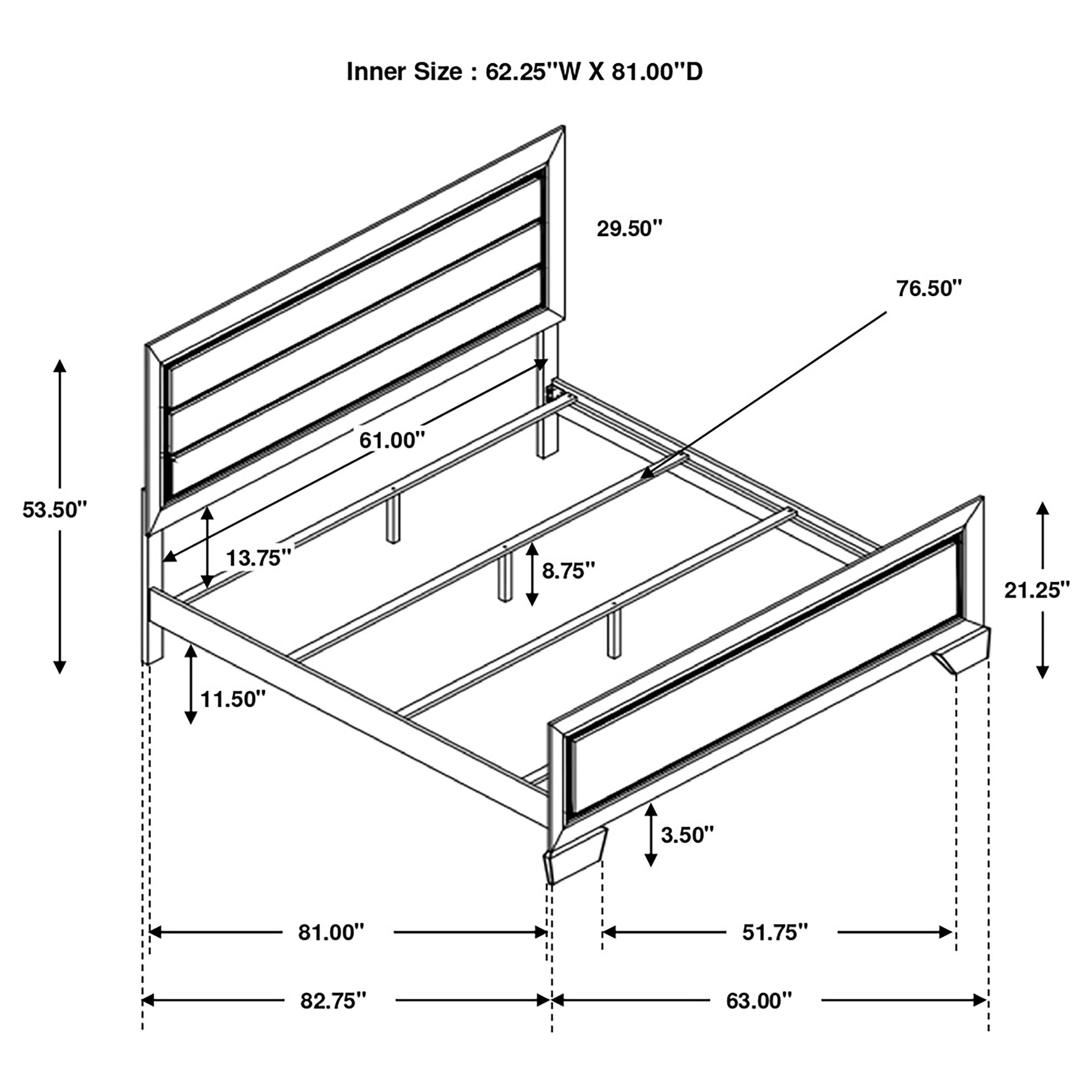 Kauffman Bedroom Set with High Straight Headboard