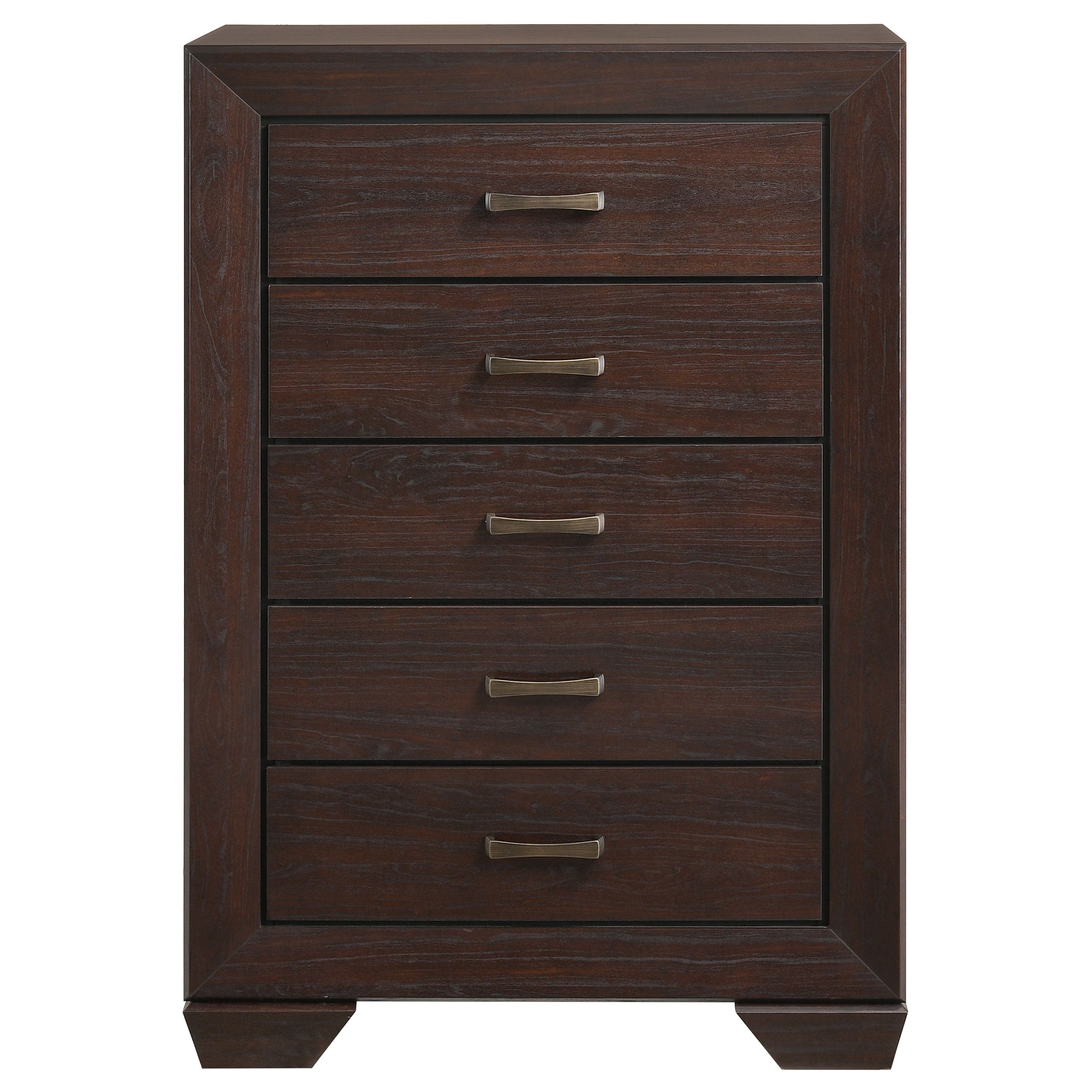 Kauffman 5-drawer Chest Dark Cocoa