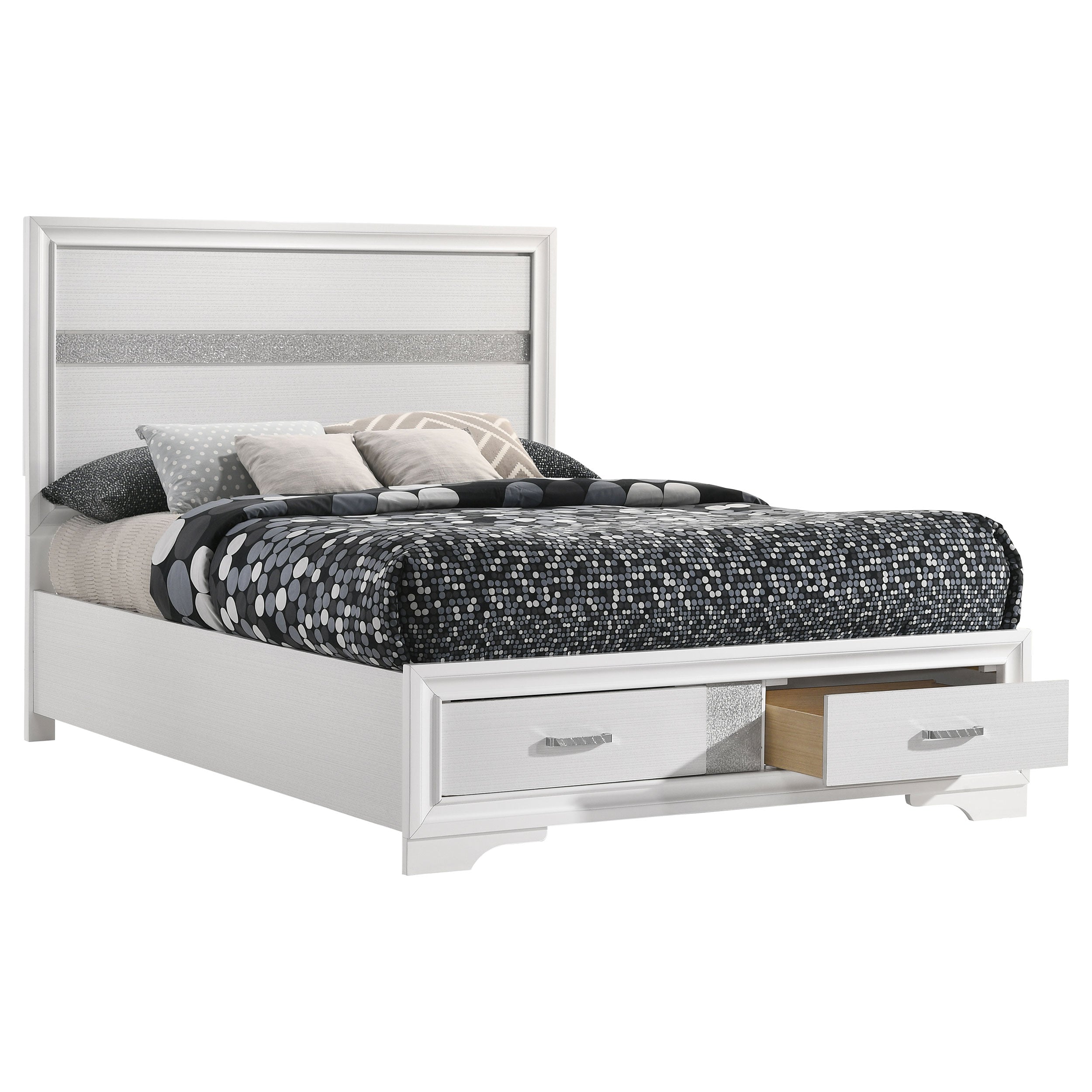 Miranda  2-drawer Storage Bed White