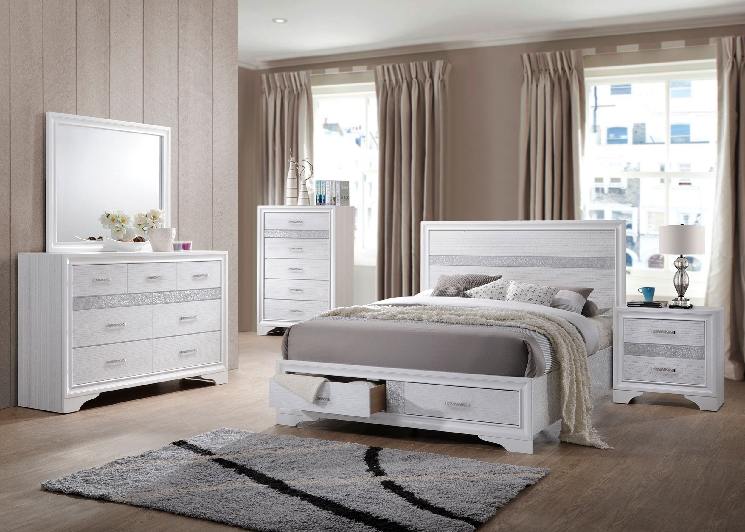 Miranda 51-inch Wood Storage Panel Bed